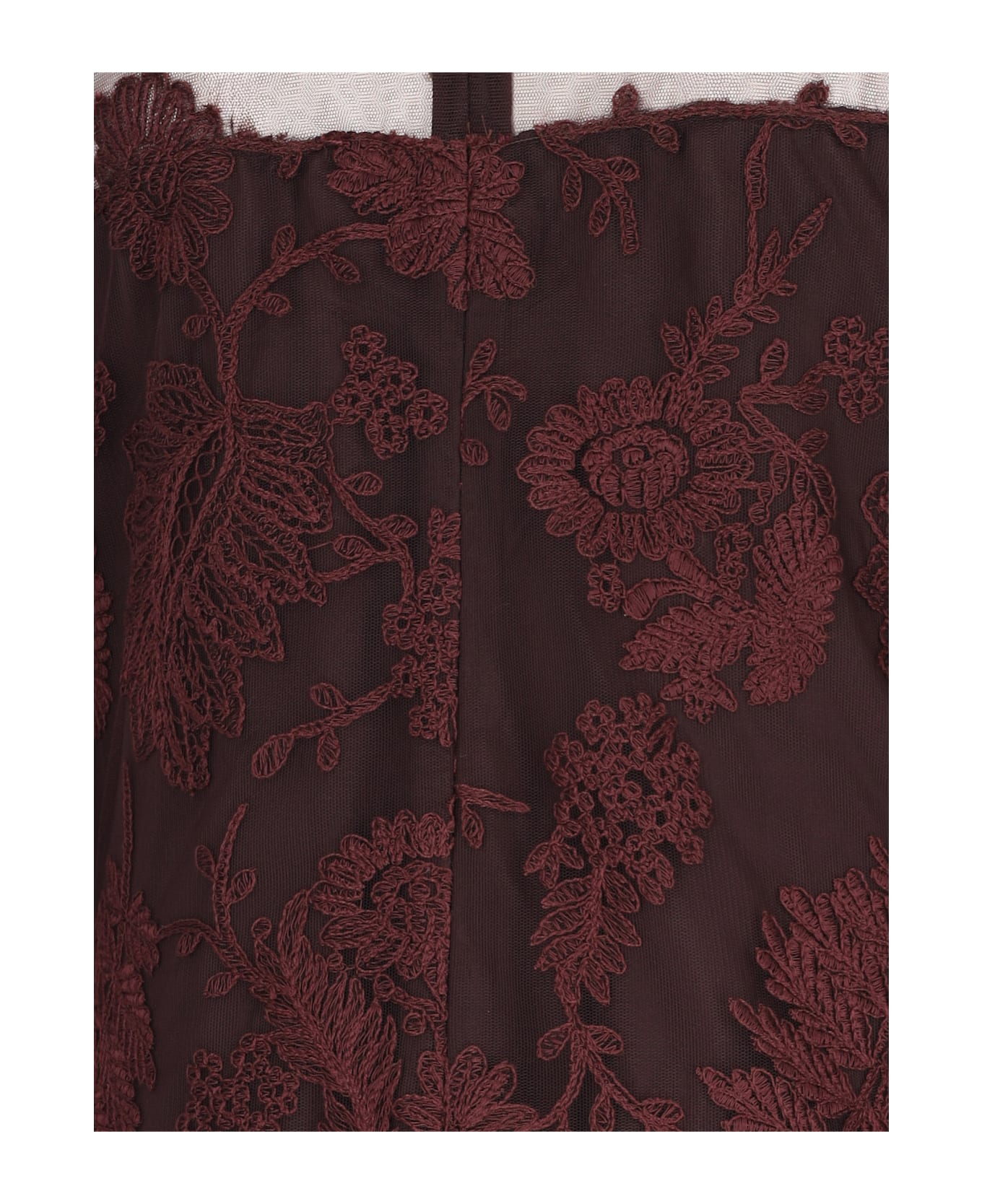 Ermanno Scervino Lace Midi Dress - BITTERCHOCOLATE