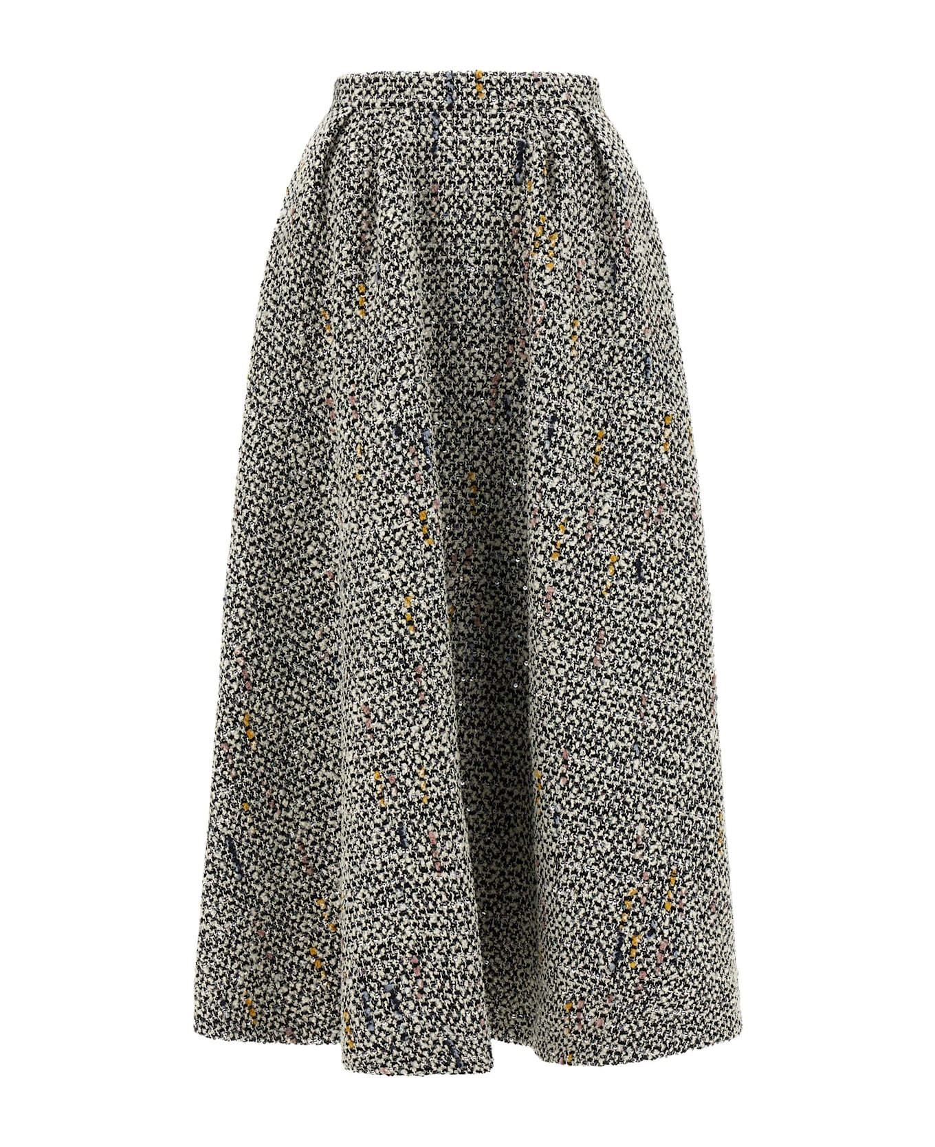 Alessandra Rich Tweed Skirt - White