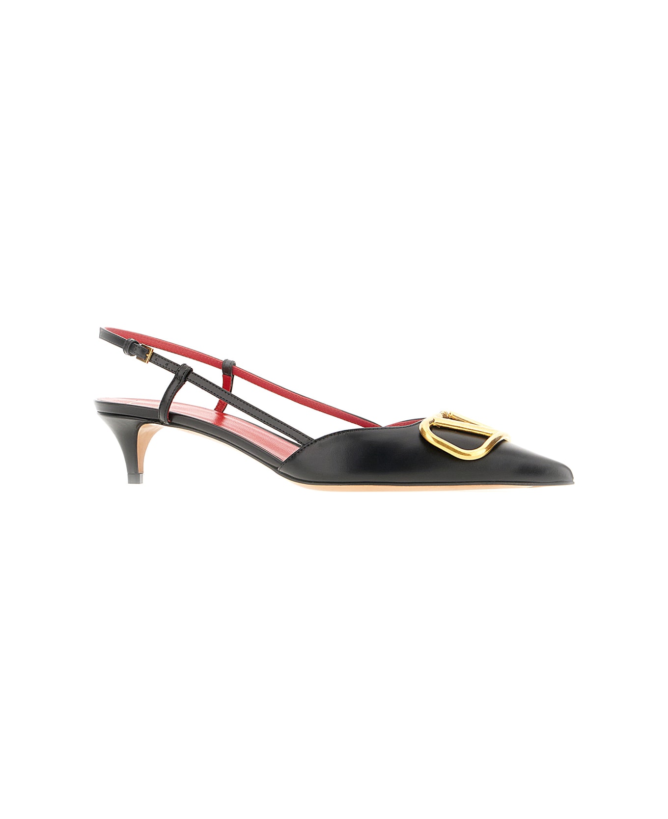 Valentino Garavani Black Leather Pumps - Nero