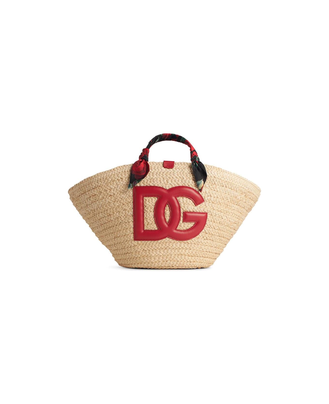 Dolce & Gabbana 'rafia' Red Corn Blend Shopping Bag - Red
