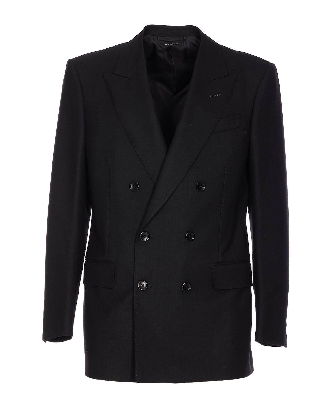 Tom Ford High Twist Double Breasted Jacket - BLACK