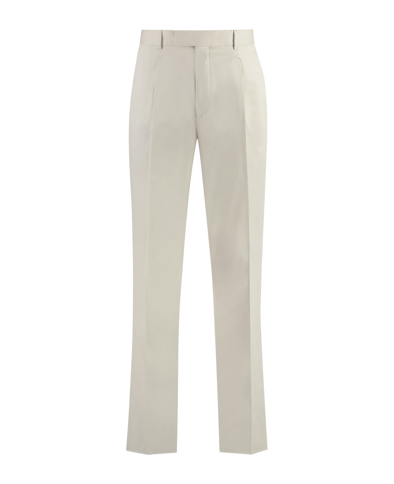 Zegna Stretch Cotton Chino Trousers - Ivory