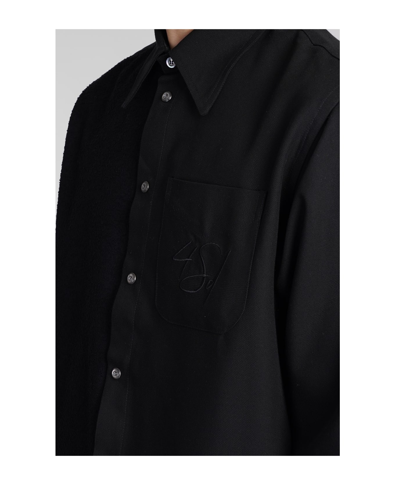 4sdesigns Shirt In Black Cotton - black
