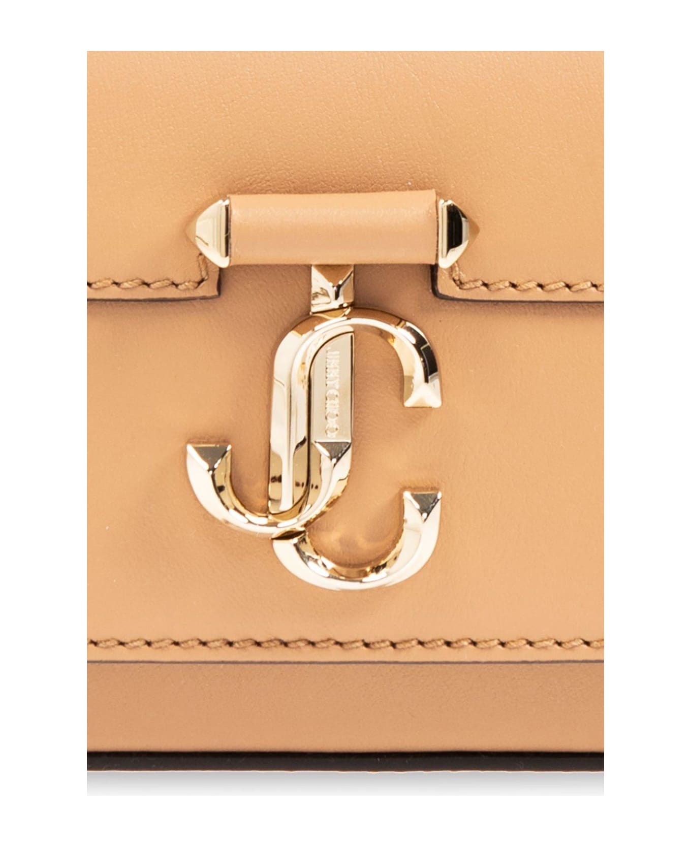 Jimmy Choo Logo Plaque Shoulder Bag - NEUTRALS