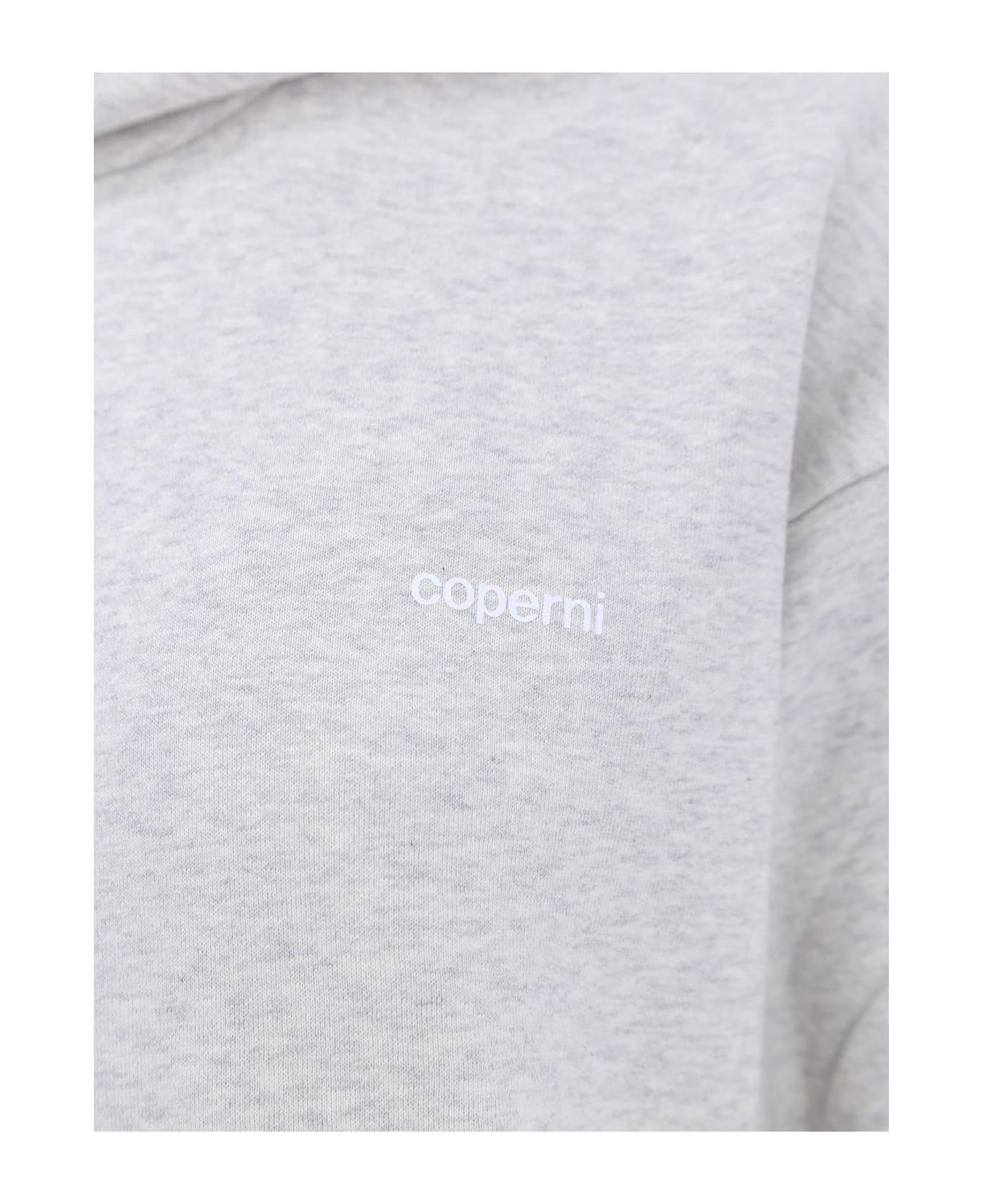 Coperni Logo Cotton Blend Hoodie - Grey
