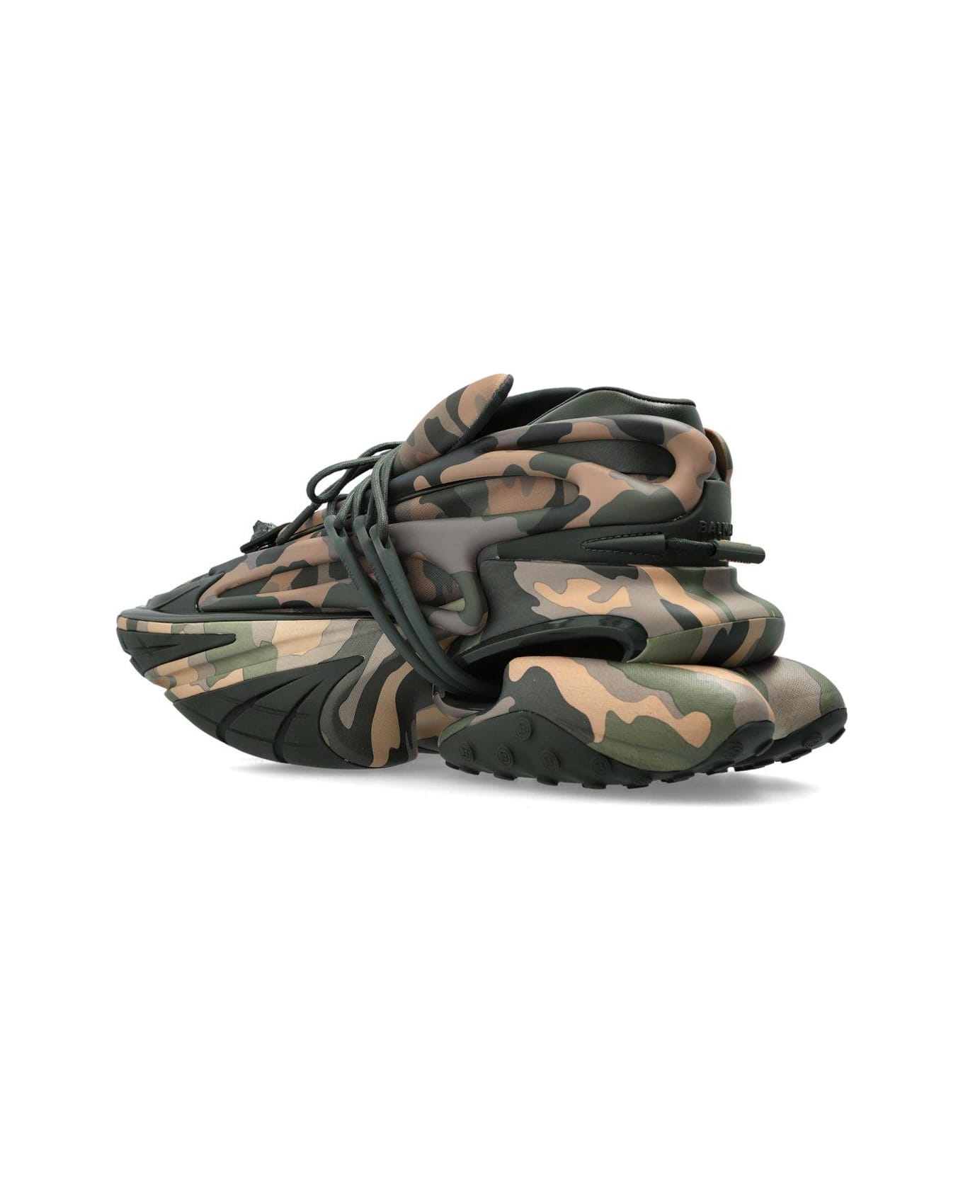 Balmain Unicorn Low Camouflage-print Trainers - Cachi