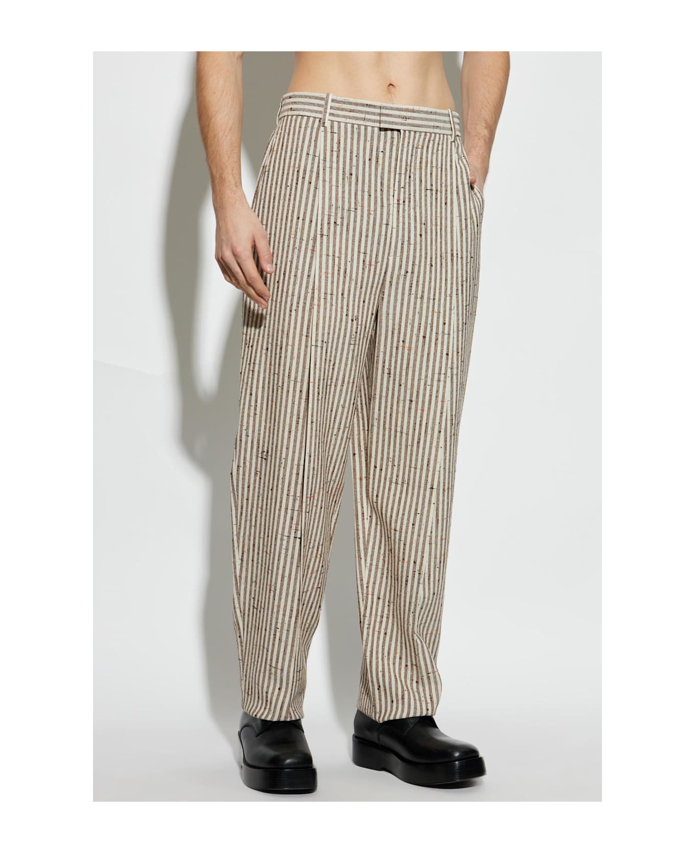 Bottega Veneta Pants With Striped Pattern - Beige
