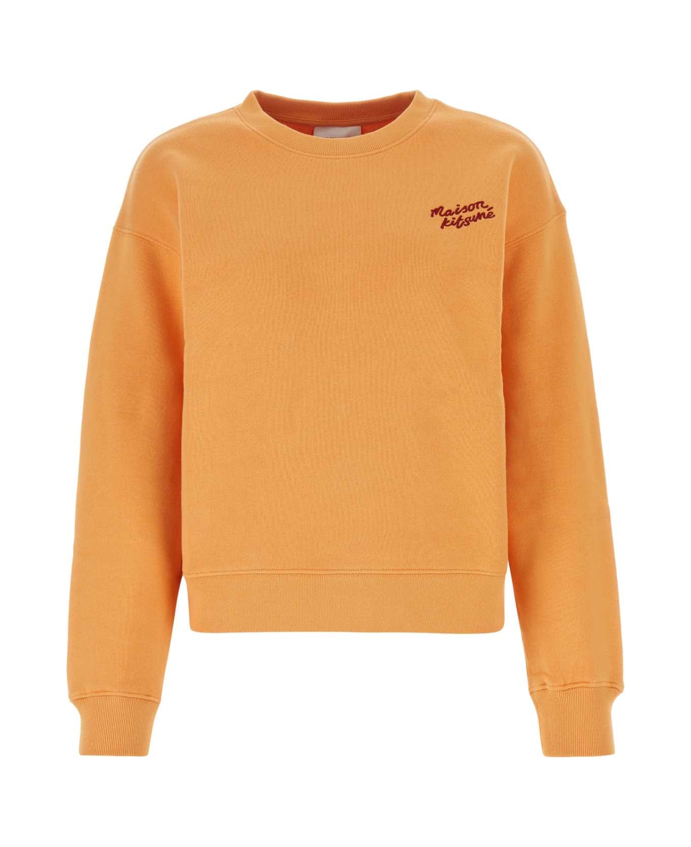 Maison Kitsuné Light Orange Cotton Sweatshirt - SUNSETORANGE