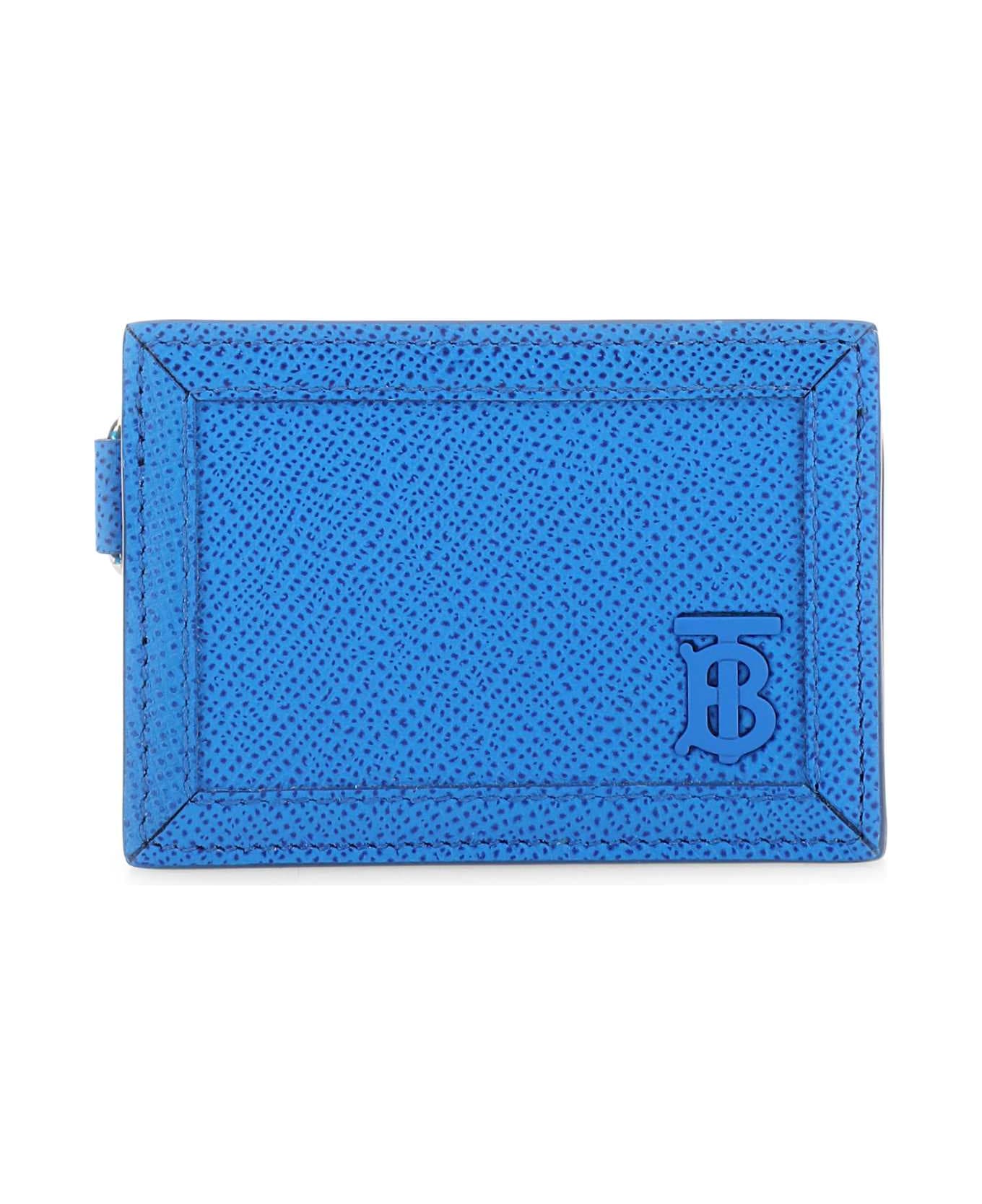 Burberry Turquoise Leather Card Holder - VIVIDBLUE 財布