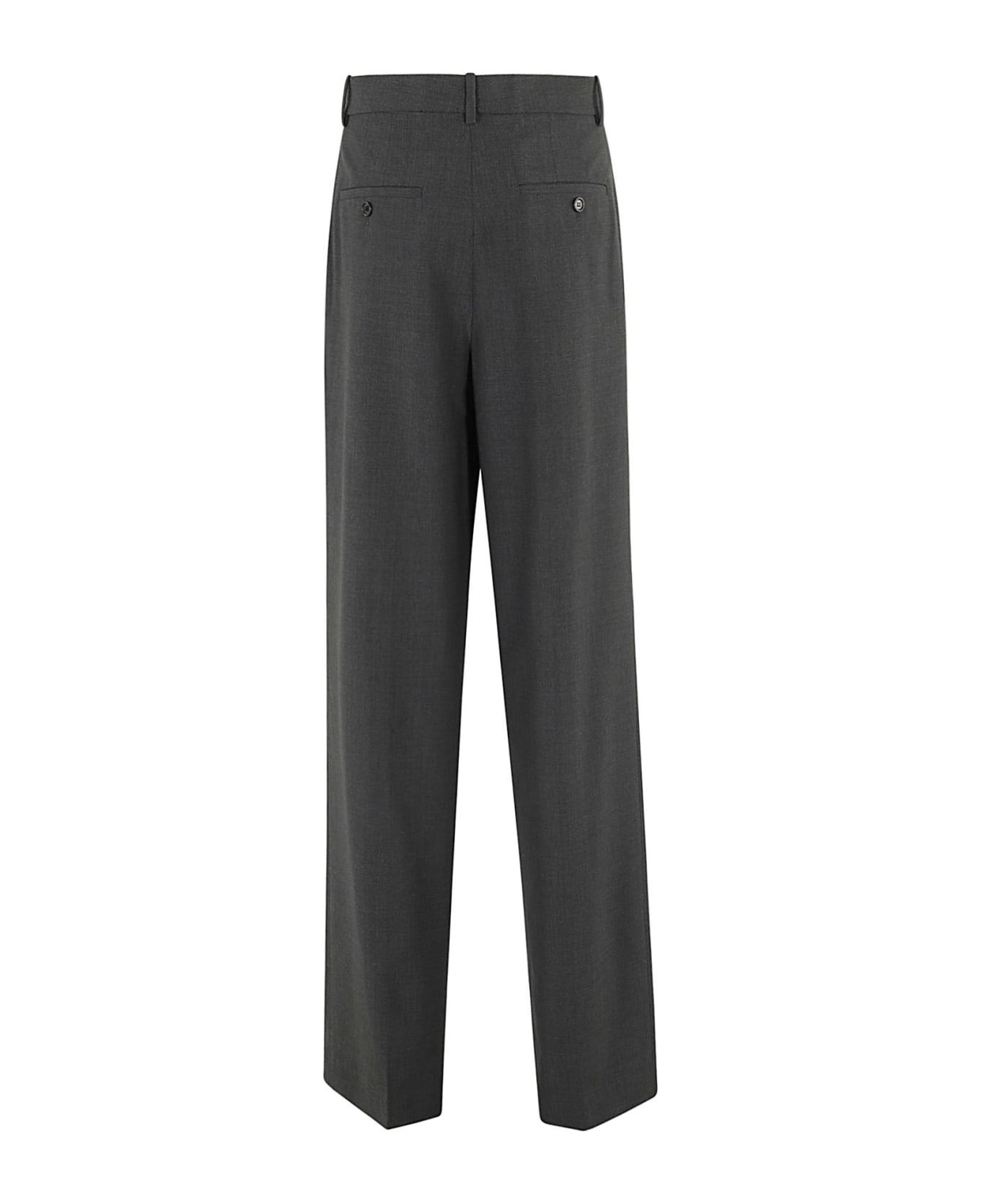 Theory Dbl Pleat - Charcoal Melange
