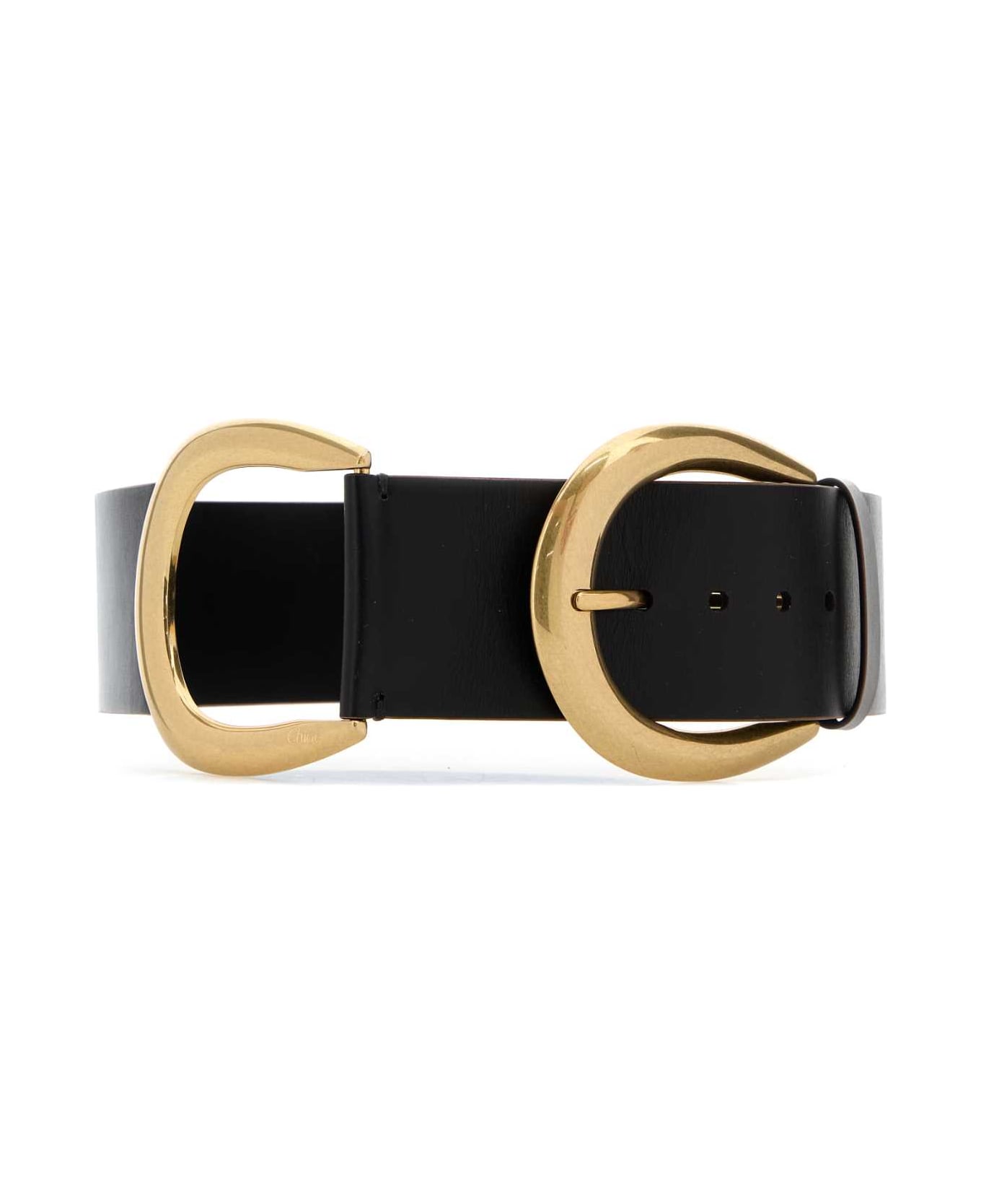Chloé Black Leather Chloã¨ Anita Belt - BLACK