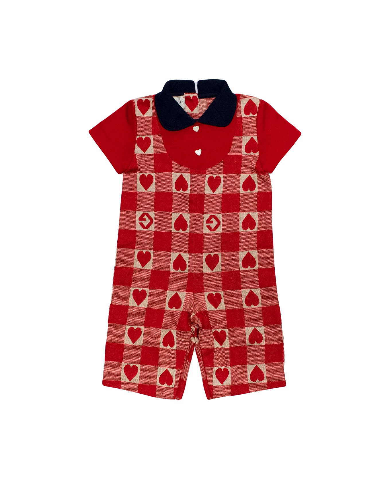 Gucci Cotton Jersey Romper - Red ボディスーツ＆セットアップ