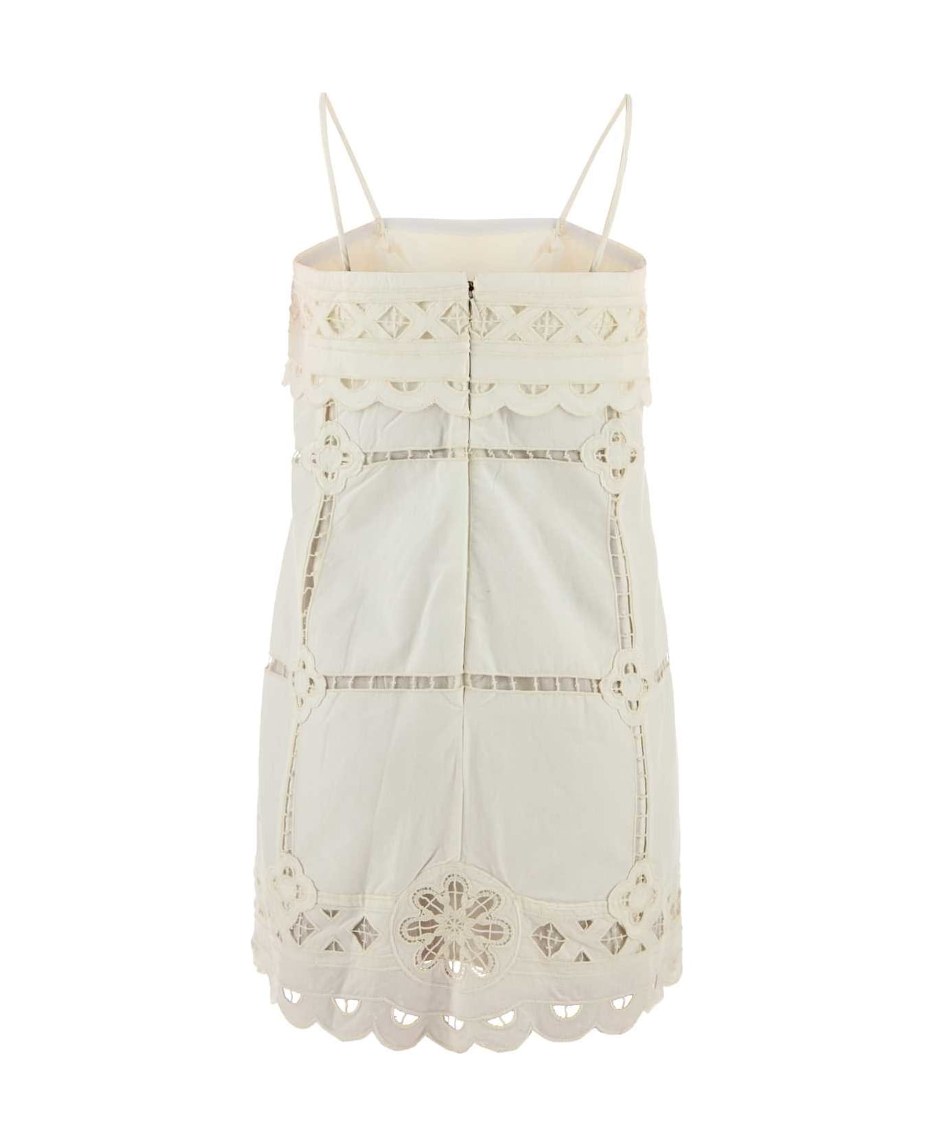 Isabel Marant White Broderie Anglaise Parvedy Mini Dress - White