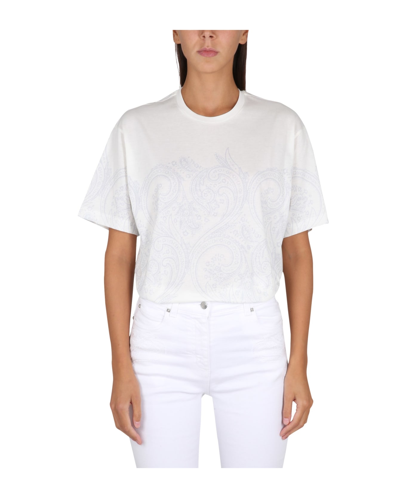Etro T-shirt With Pattern - BIANCO