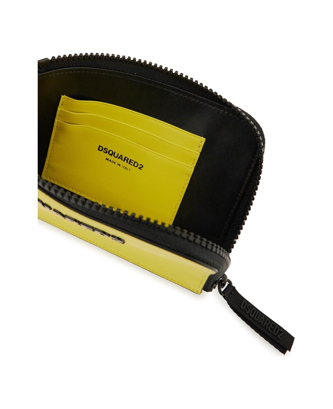 Dsquared2 Credit Card Pouch With Logo - LIME (Yellow)