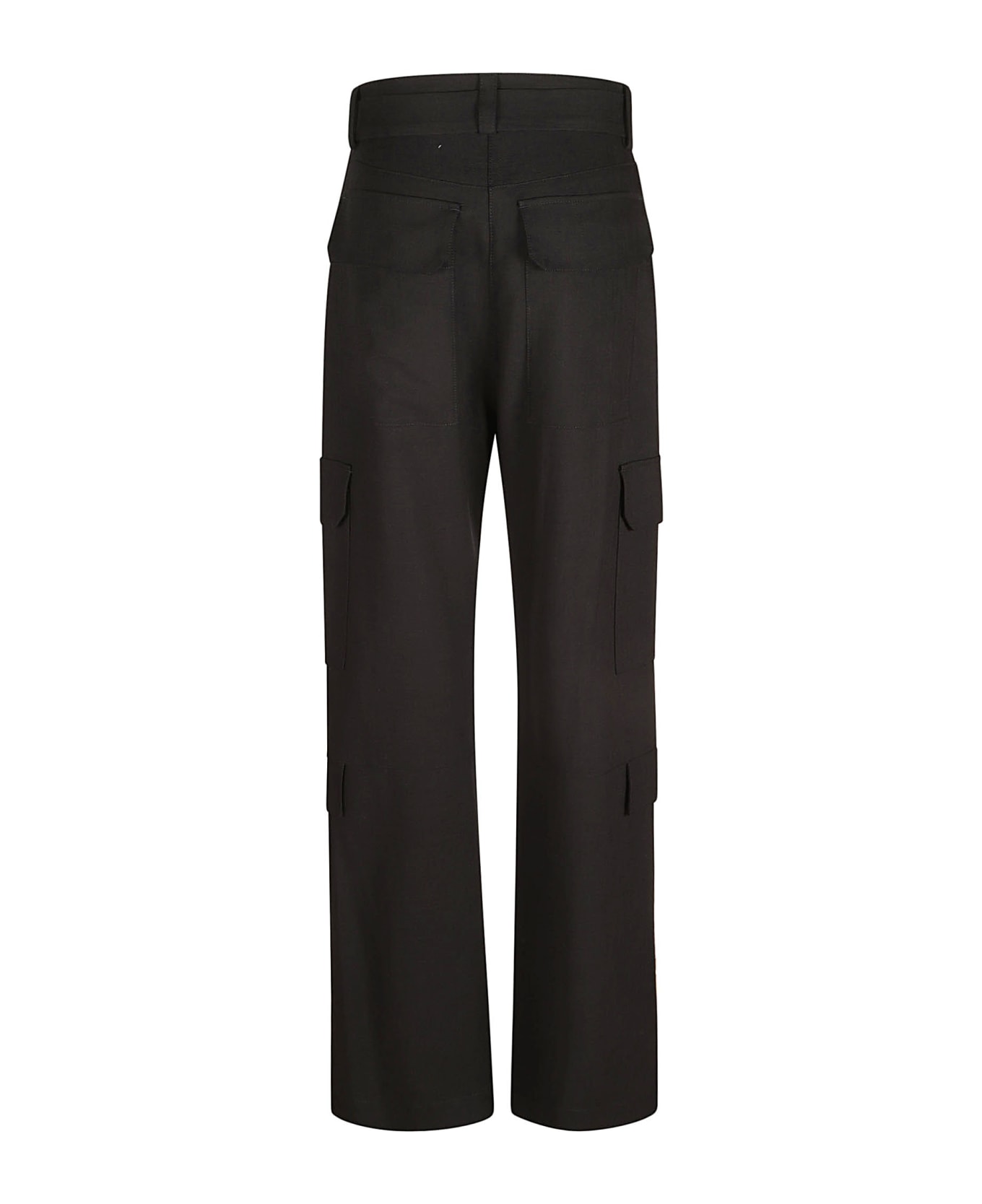 MSGM Belted Cargo Trousers - Black ボトムス