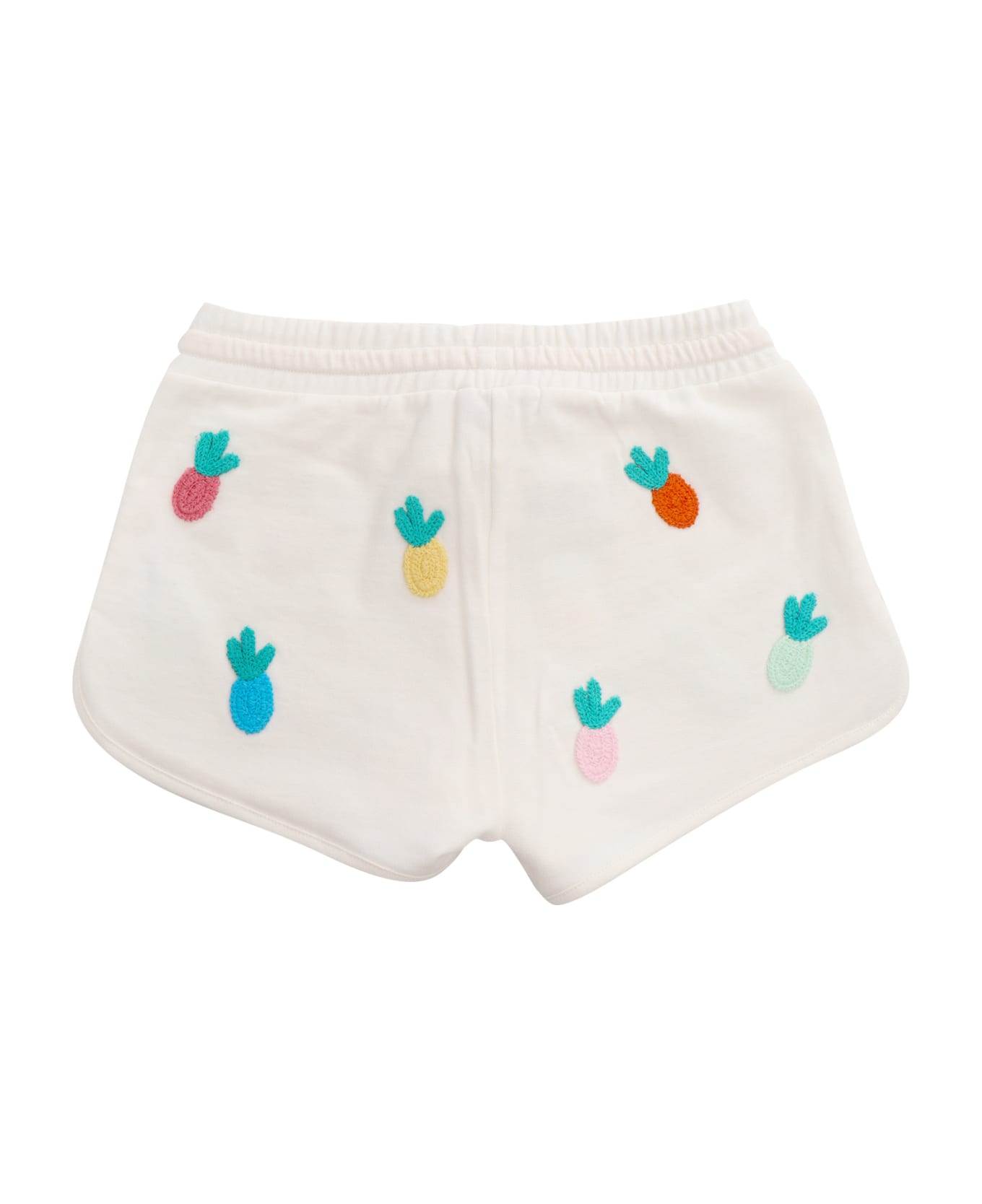 Stella McCartney Kids White Shorts With Embroidery - WHITE