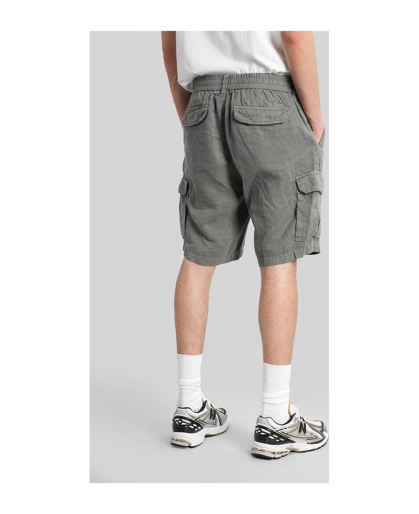MC2 Saint Barth Rodi Shorts In Grey Linen - grey