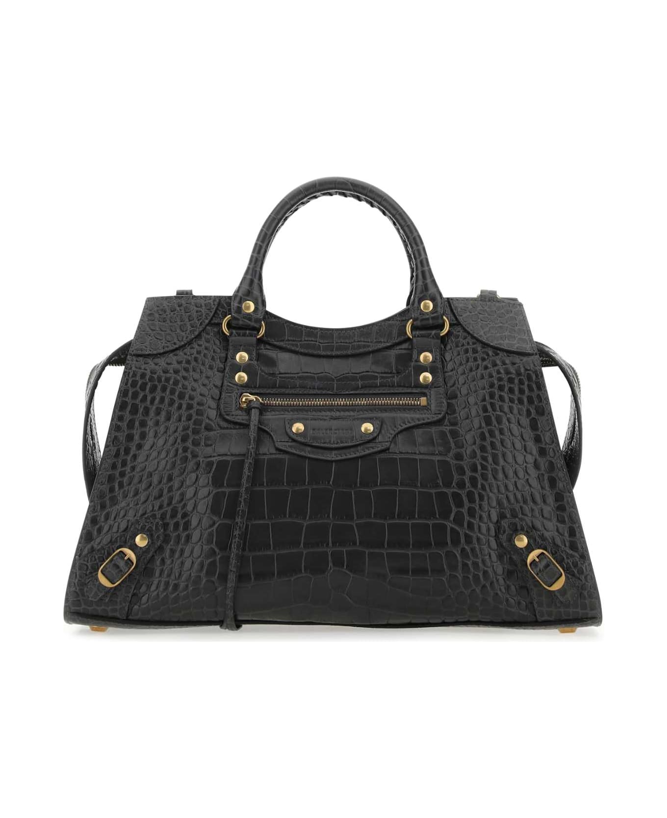 Balenciaga Charcoal Leather Neo Classic City Handbag - DARK GREY