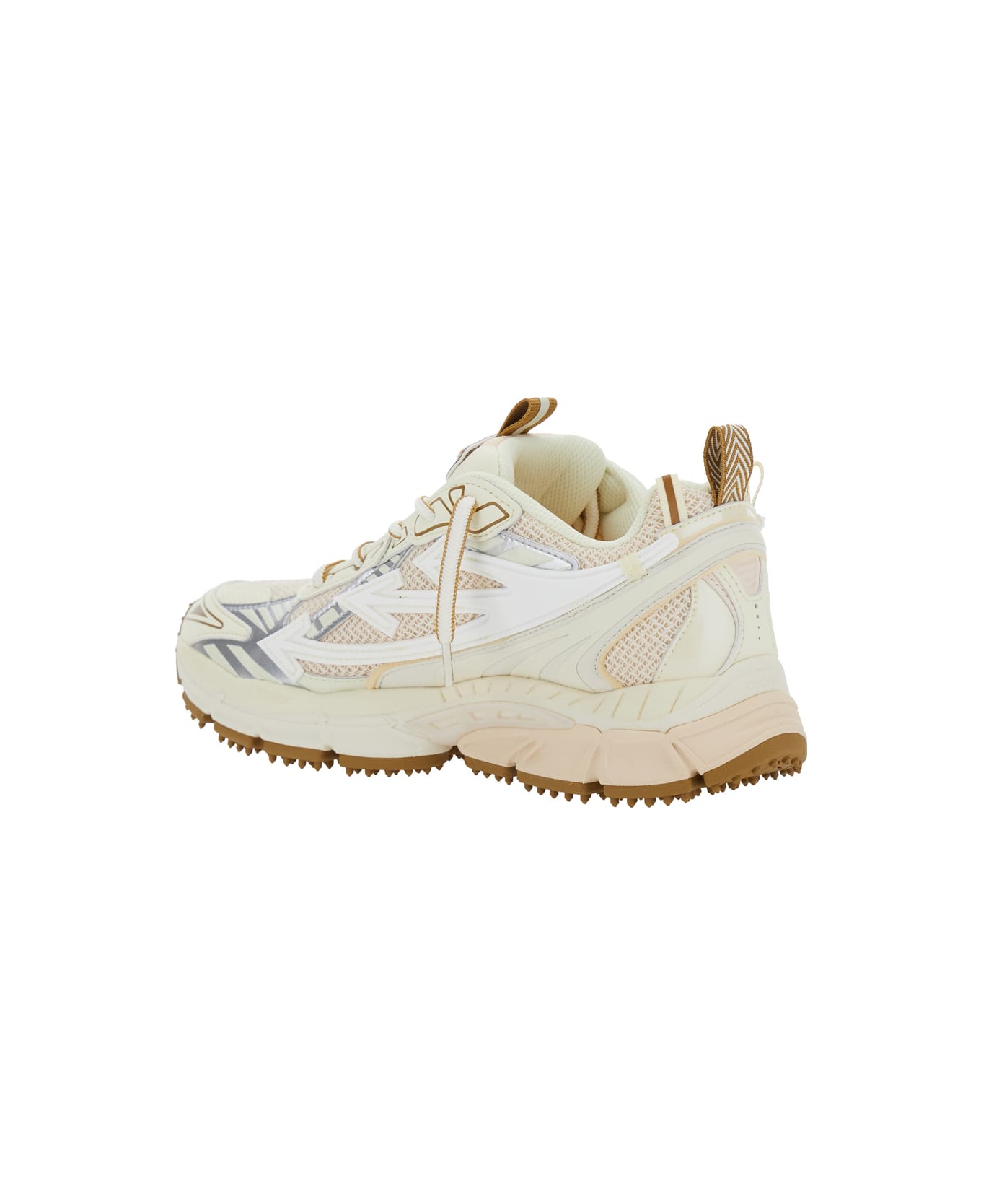 Off-White Ow Be Right Mix Materials Sneakers - Pink