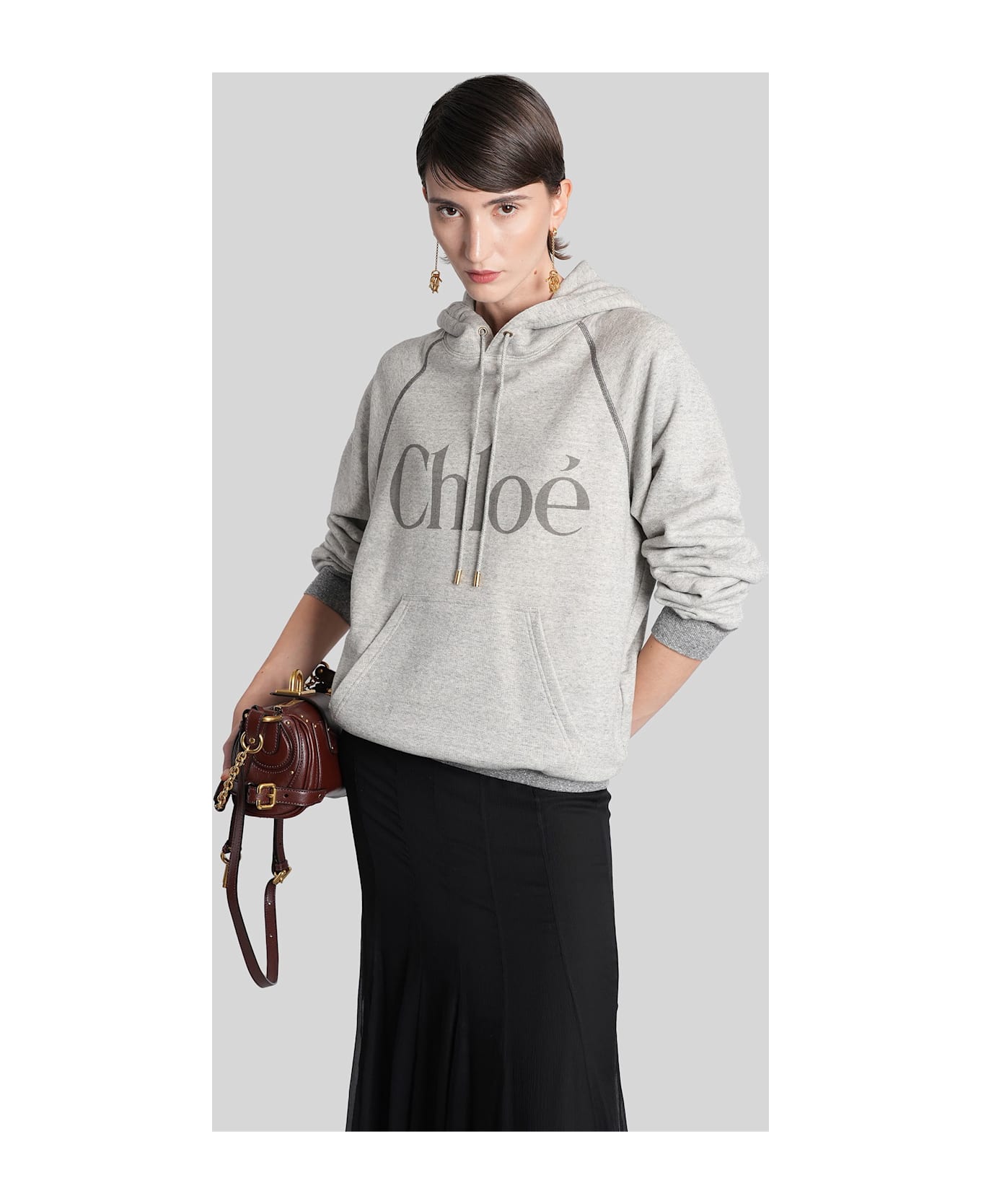 Chloé Knitwear In Grey Cotton - grey