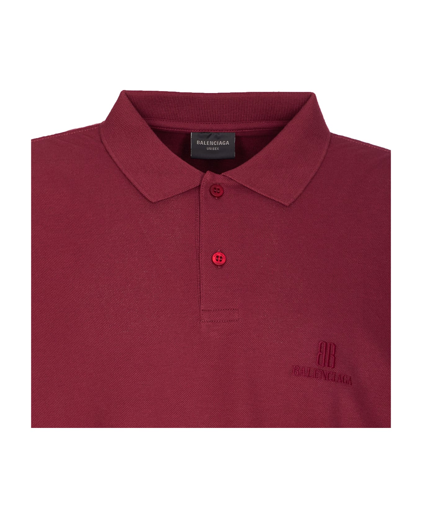 Balenciaga Nano Bb Logo Polo - Red