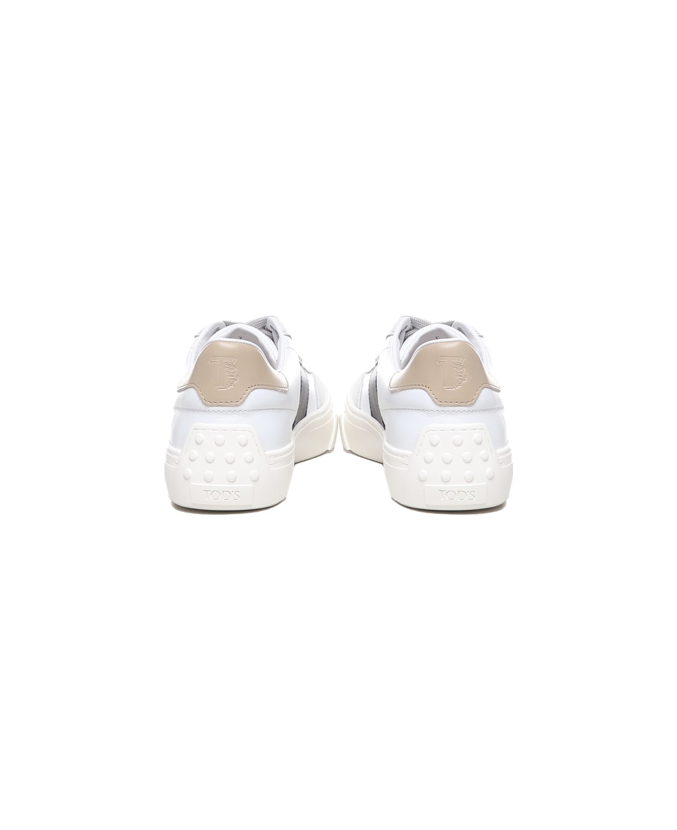 Tod's Sneakers In Smooth And Suede Leather - White