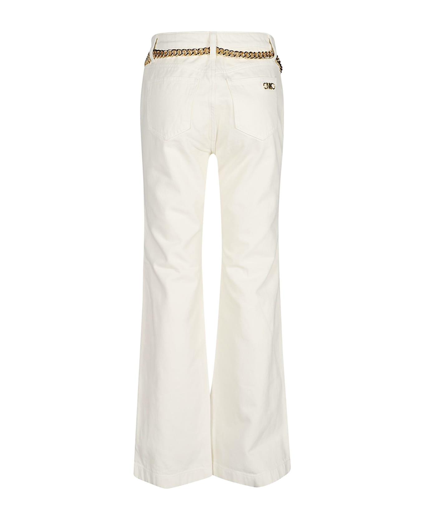 Michael Kors Chain Belted Wide-leg Jeans Michael Kors - Bone