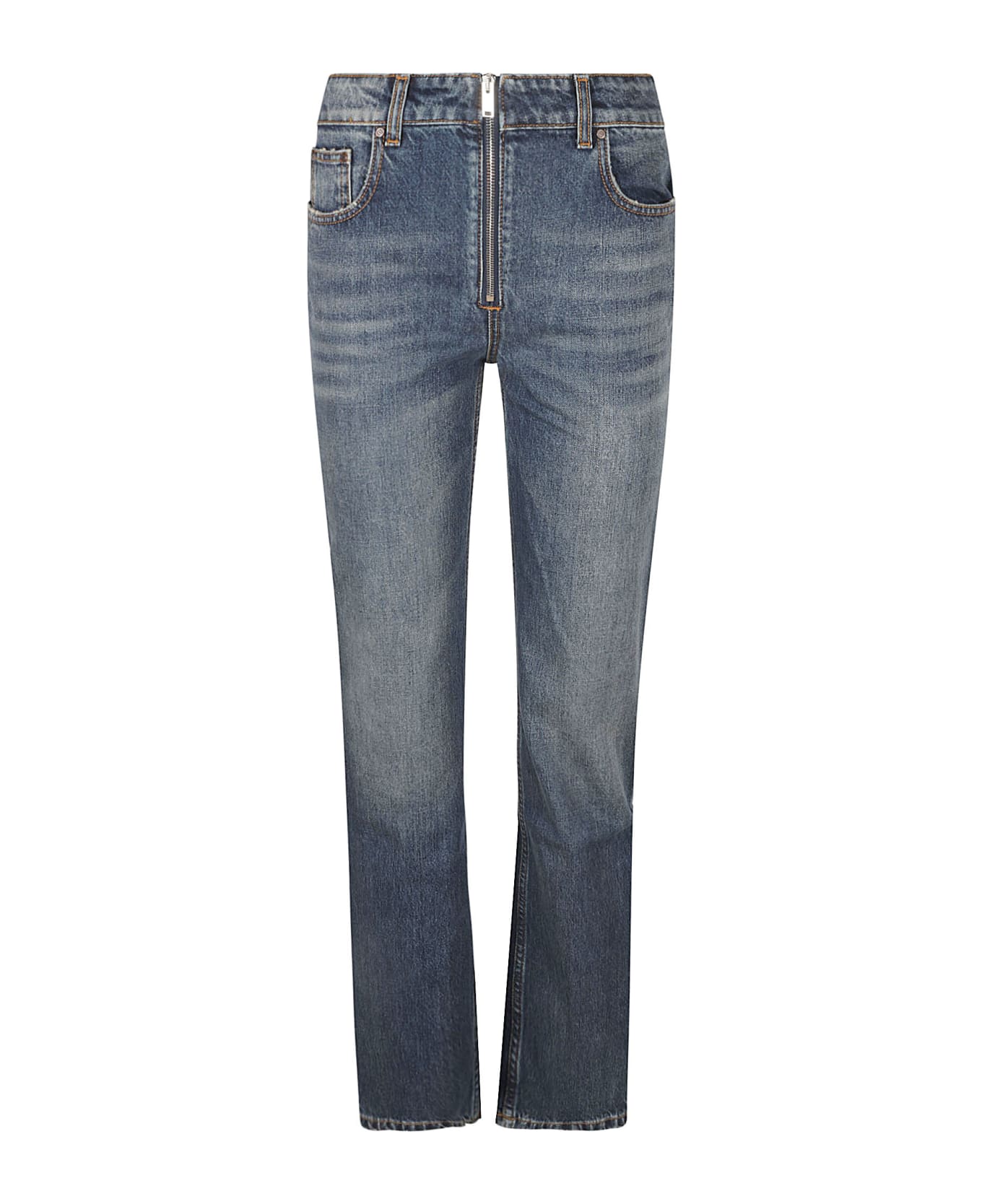 Stella McCartney Denim Zip Straight Jeans - VINTAGE BLUE