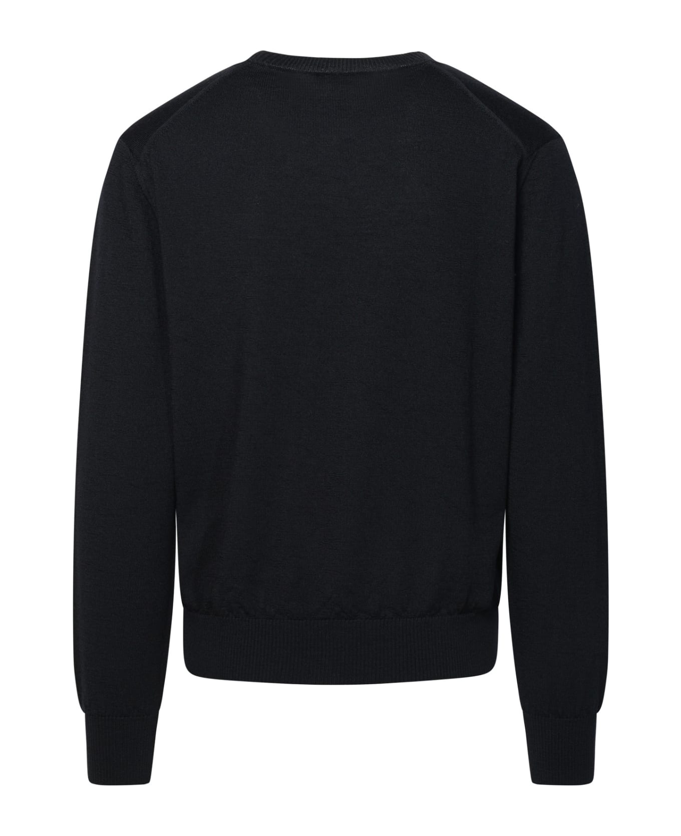 Ami Alexandre Mattiussi Black Merino Wool Sweater - Black