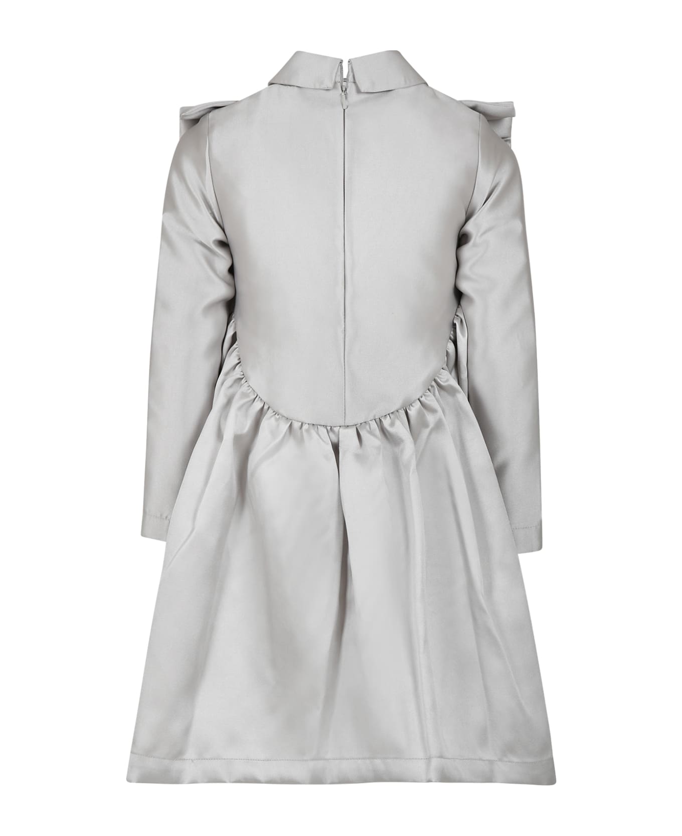 Caroline Bosmans Silver Dress For Girl - Silver ワンピース＆ドレス
