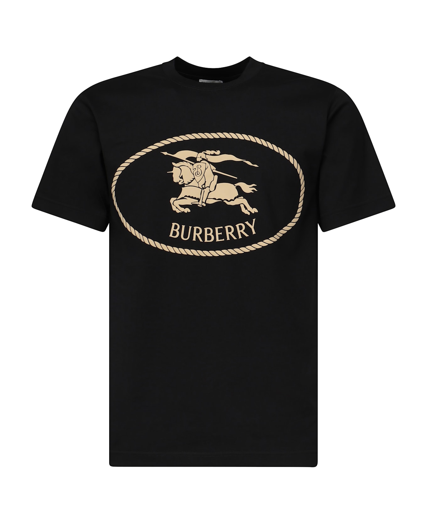 Burberry T-shirt With Knight Stamp - Black