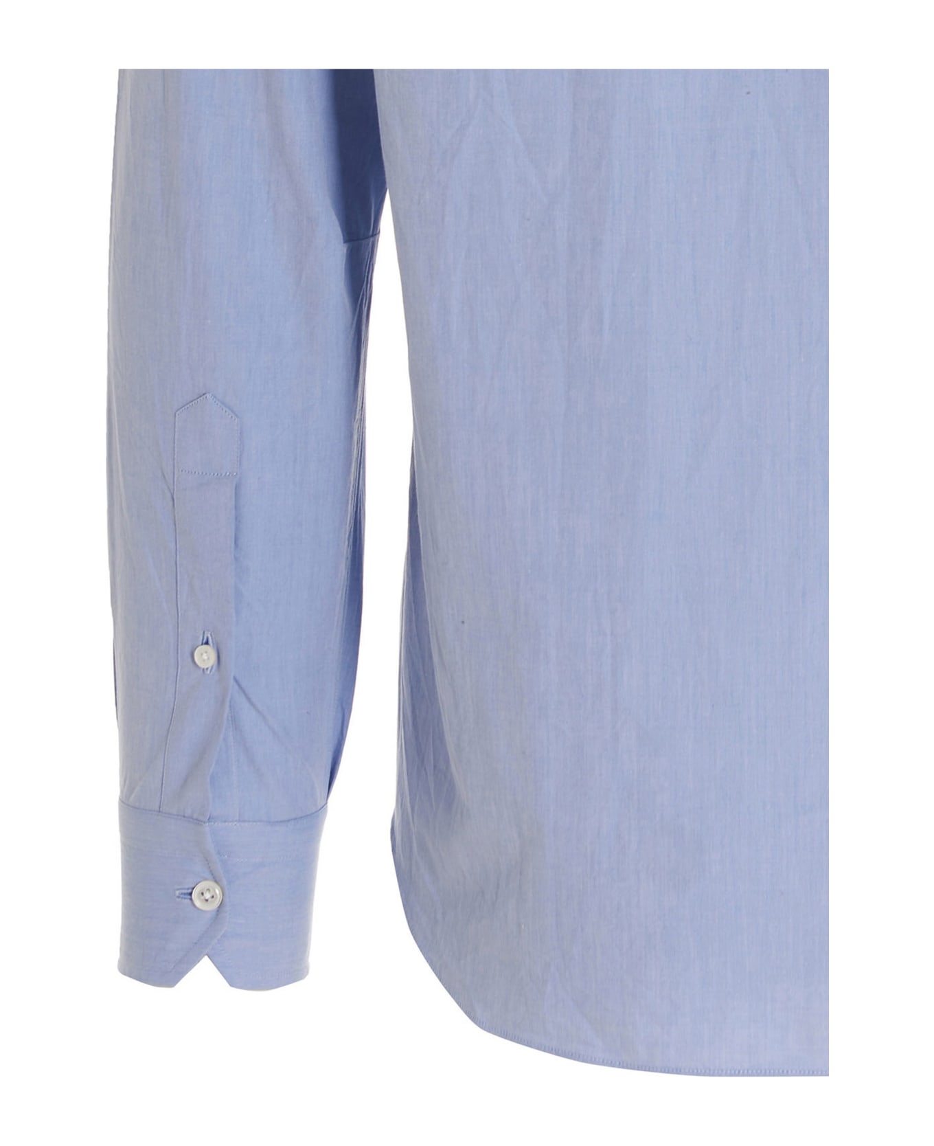 Salvatore Piccolo Rounded Collar Shirt - Light Blue