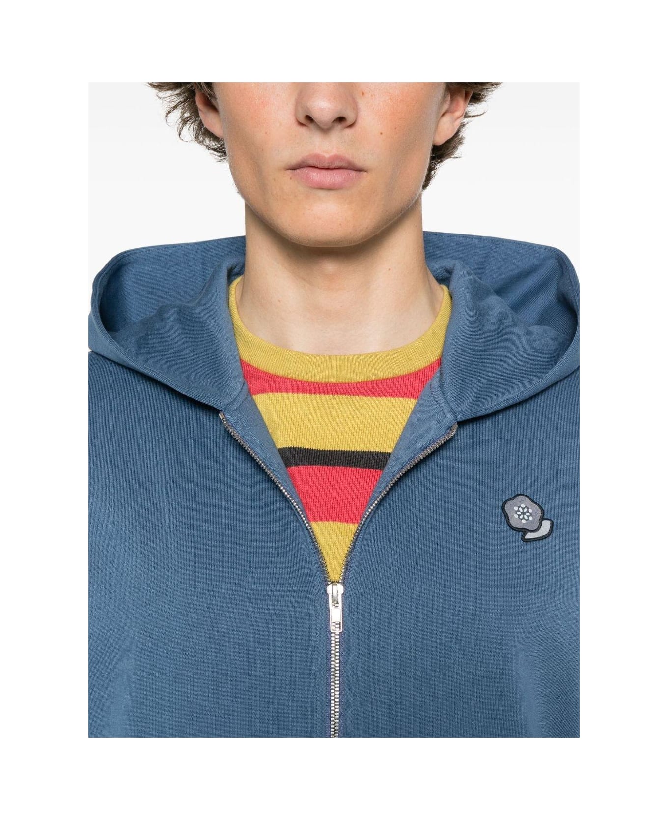 Kenzo Zip-up Hoodie Sweater - Blue