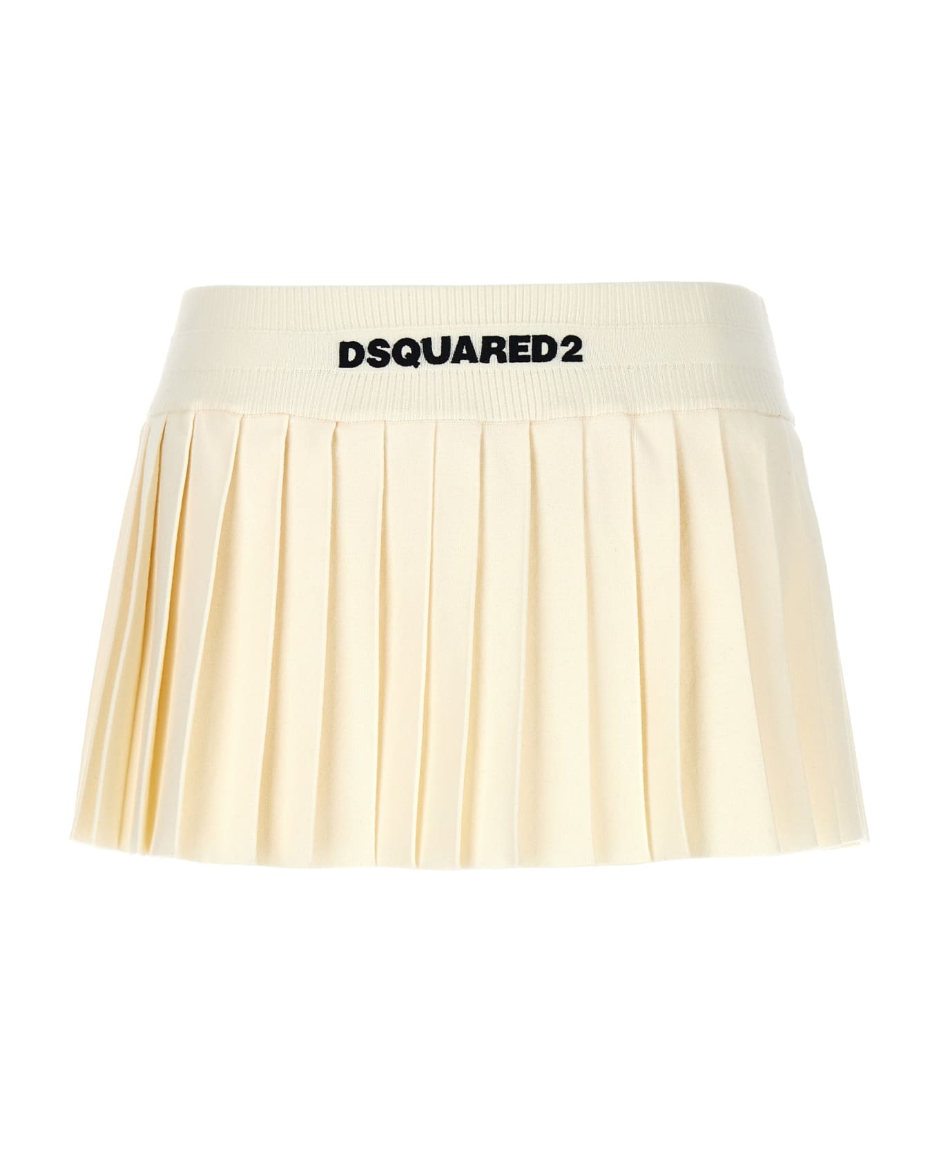 Dsquared2 Pleated Mini Skirt - White スカート