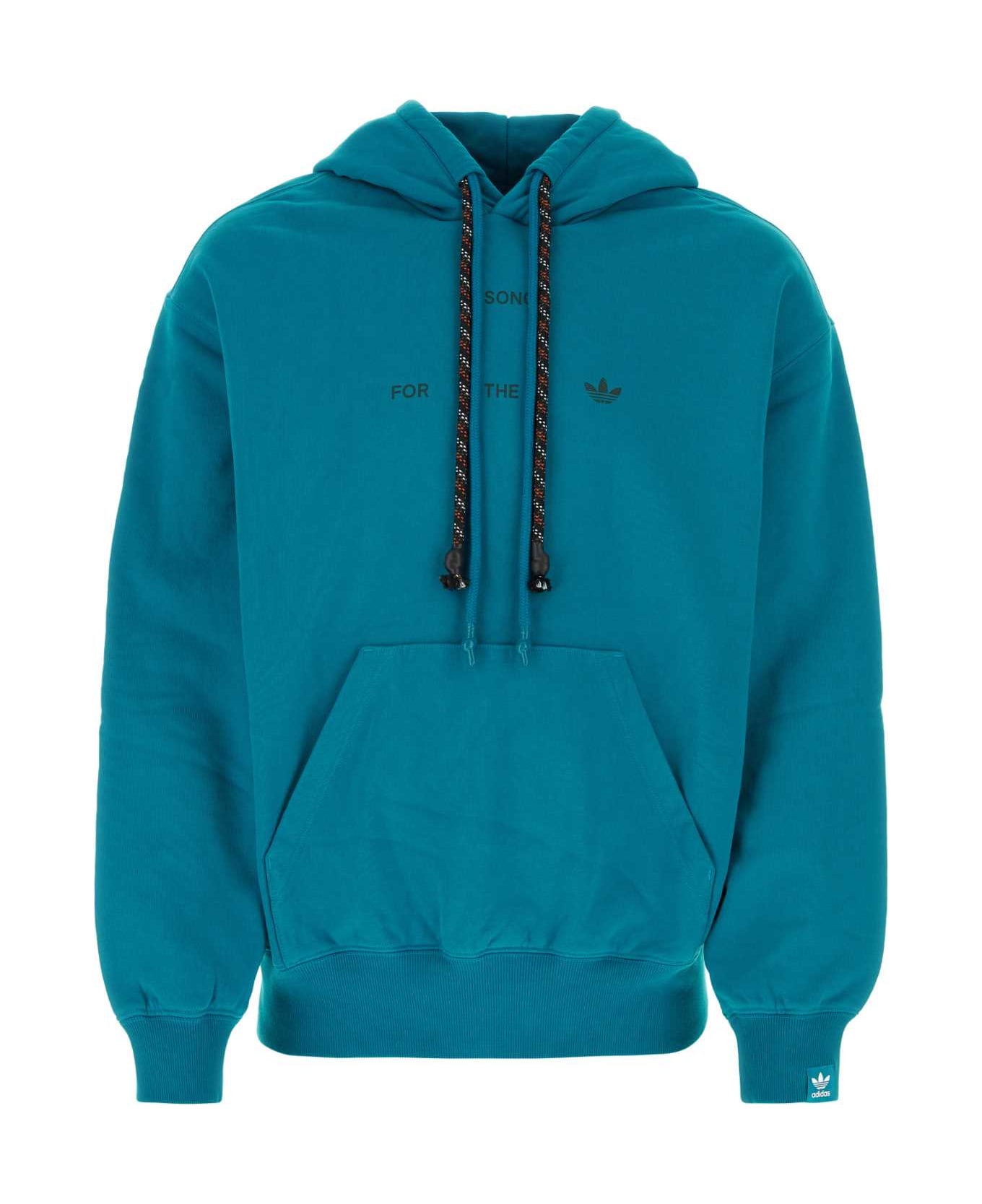Adidas Turquoise Cotton Adidas X Song For The Mute Sweatshirt - ACTIVETEAL
