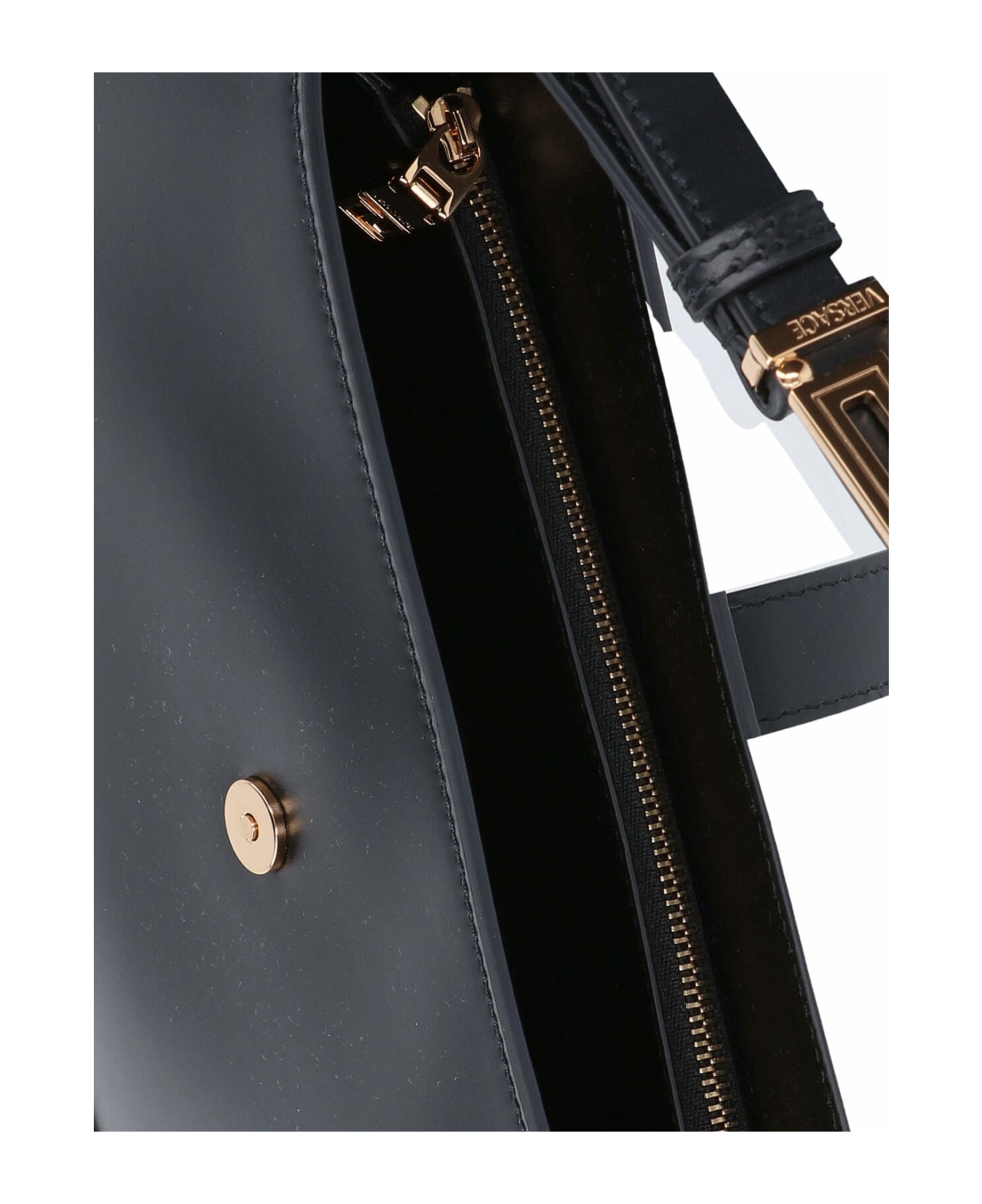Versace Greca Goddess Large Hobo Bag - Black トートバッグ
