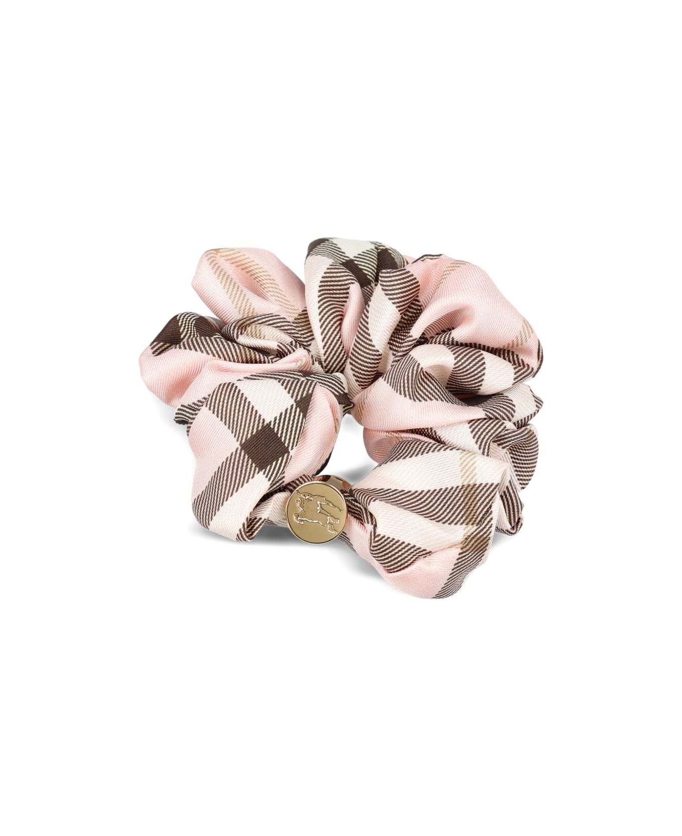 Burberry Check Silk Scrunchie - Pink