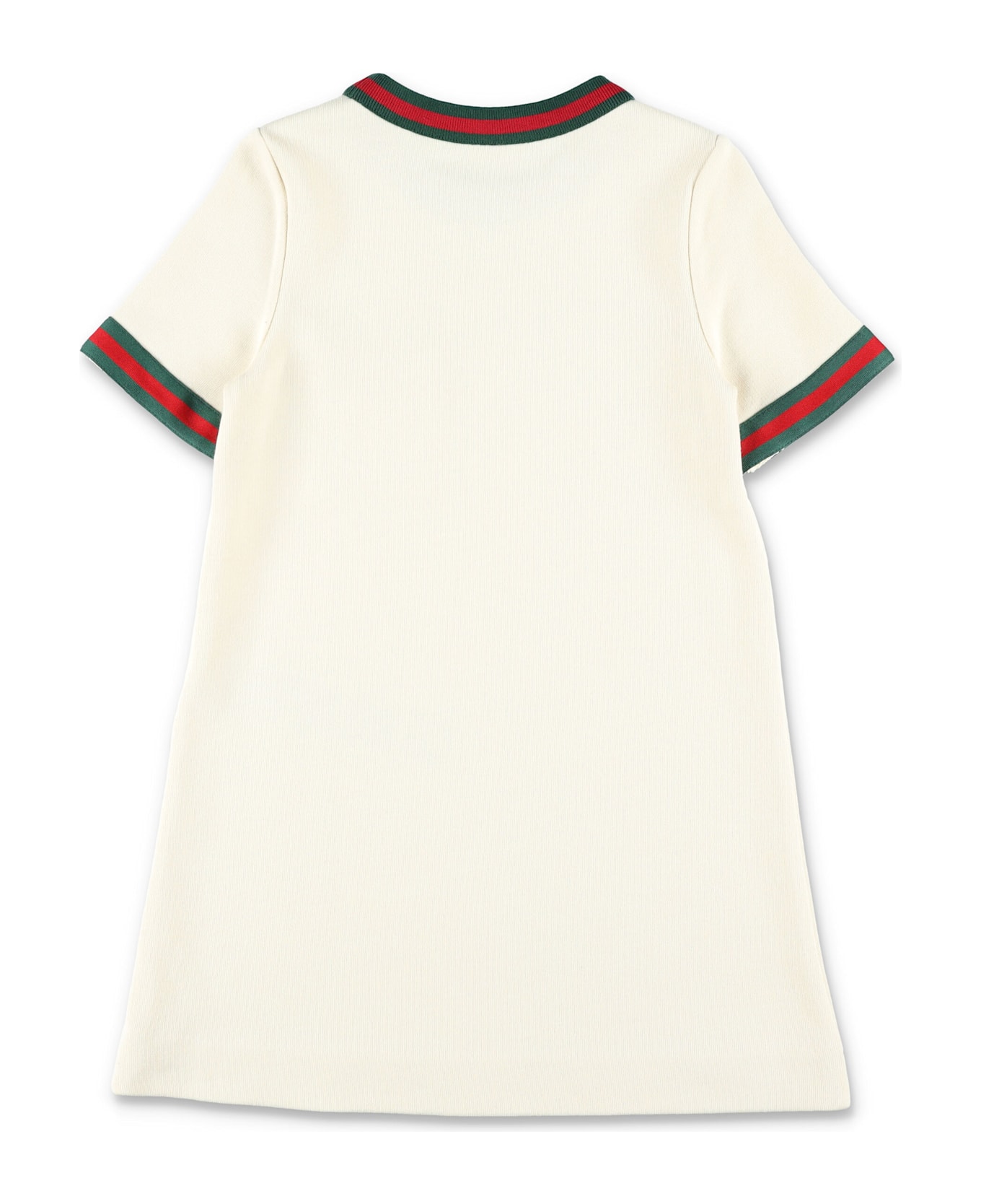 Gucci Kids Cotton Horsebit Dress - IVORY