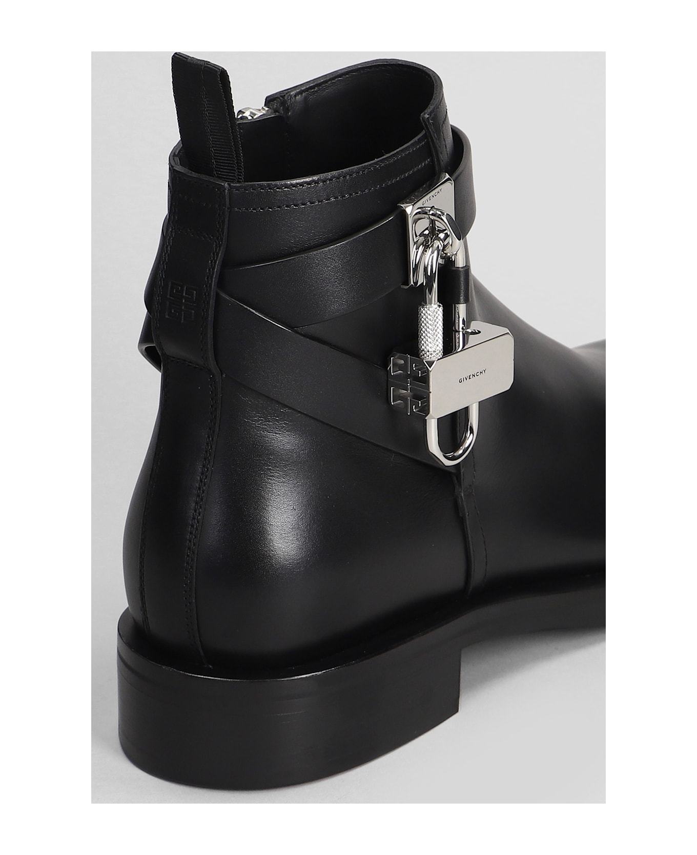 Givenchy Lock Ankle Boots Ankle Boots In Black Leather - black