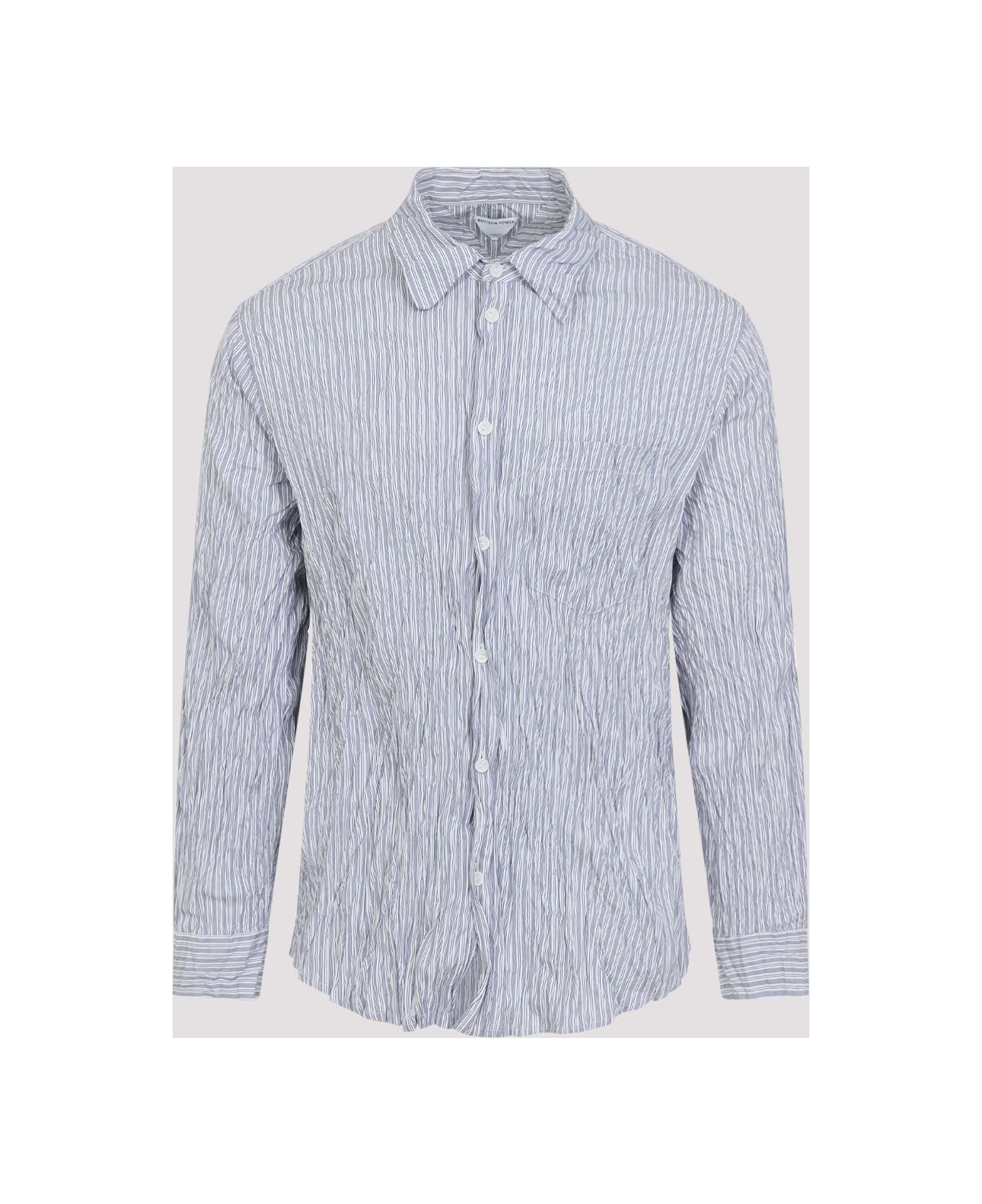 Bottega Veneta Crushed Poplin Shirt - Blue White