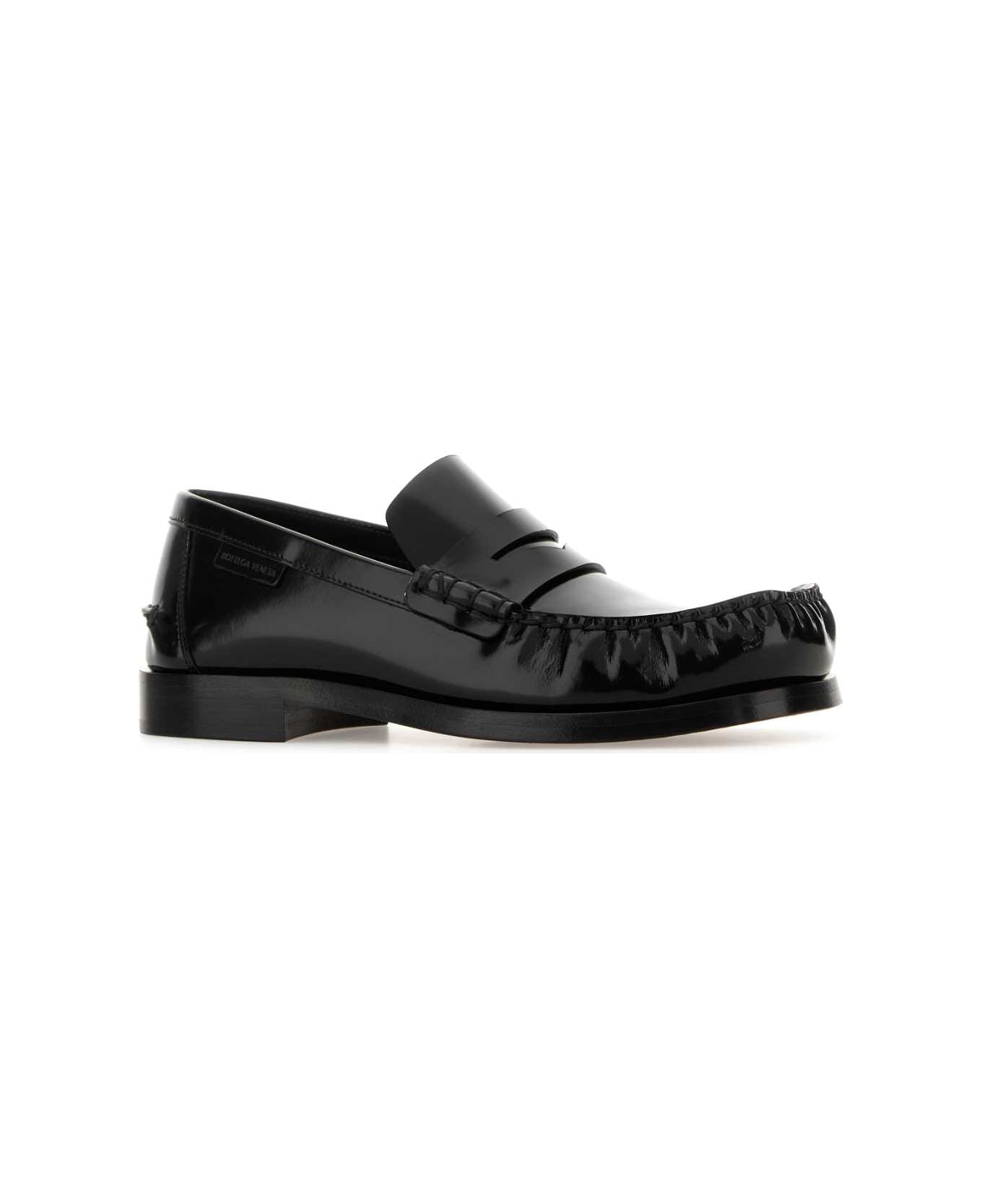 Bottega Veneta Black Leather Truman Loafers - BLACK