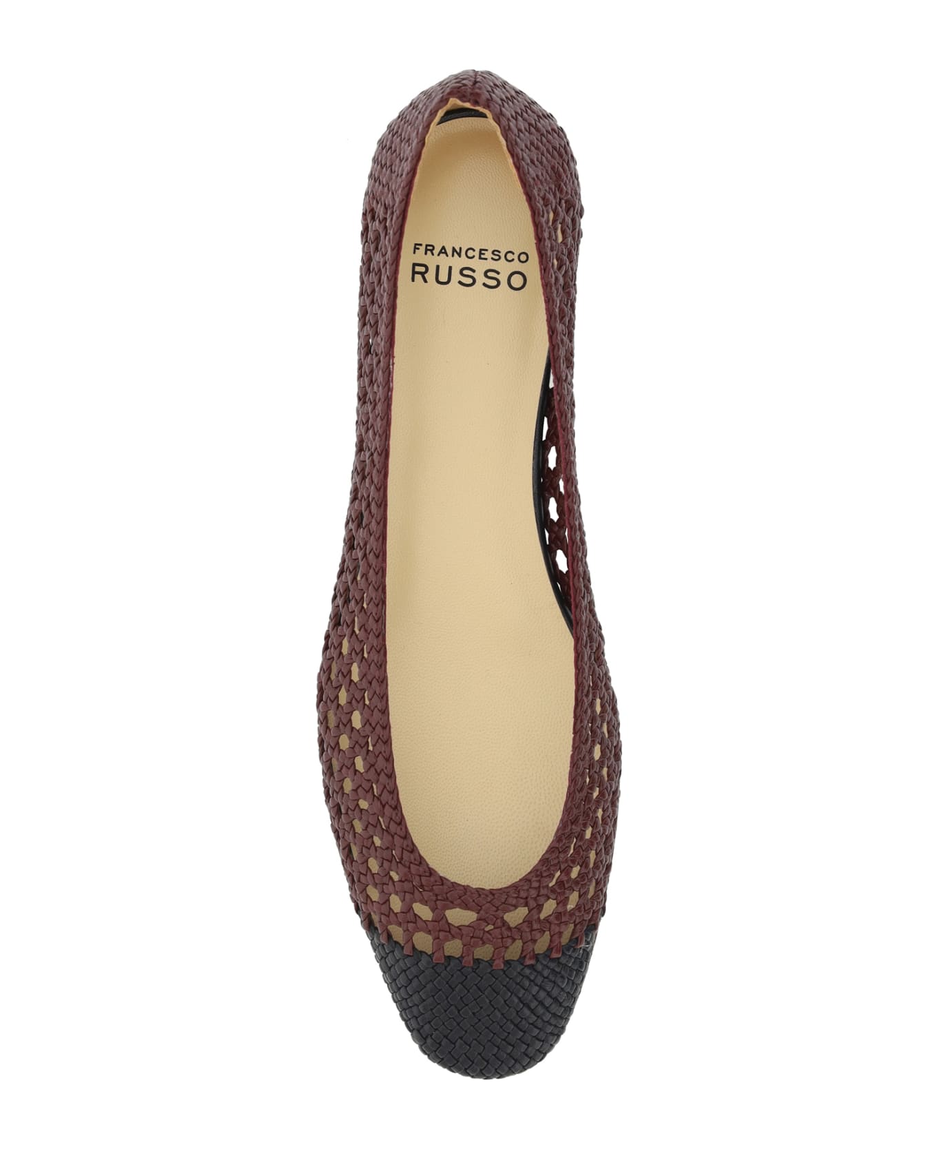 Francesco Russo Ballerinas - Black/bordeaux