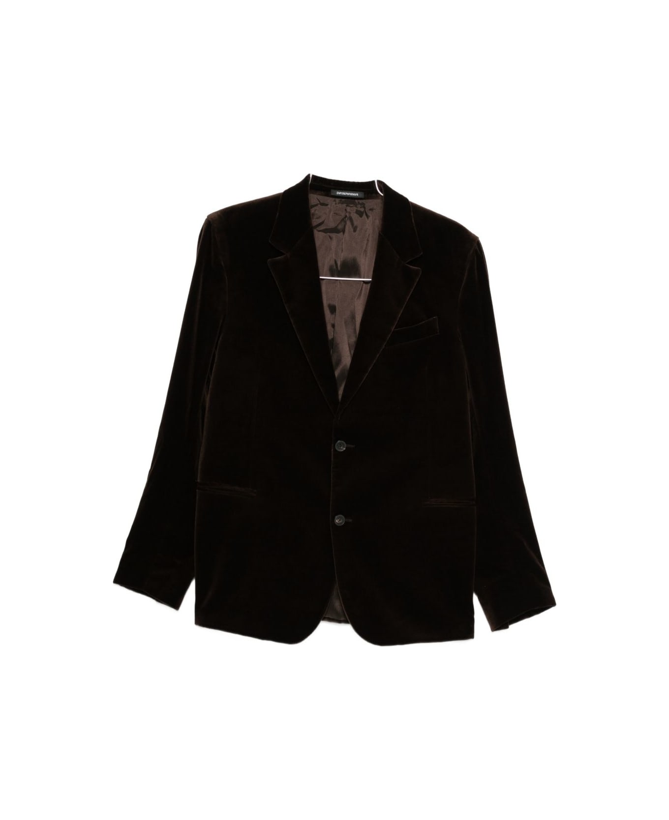 Emporio Armani Cotton Single-breasted Jacket - Grey