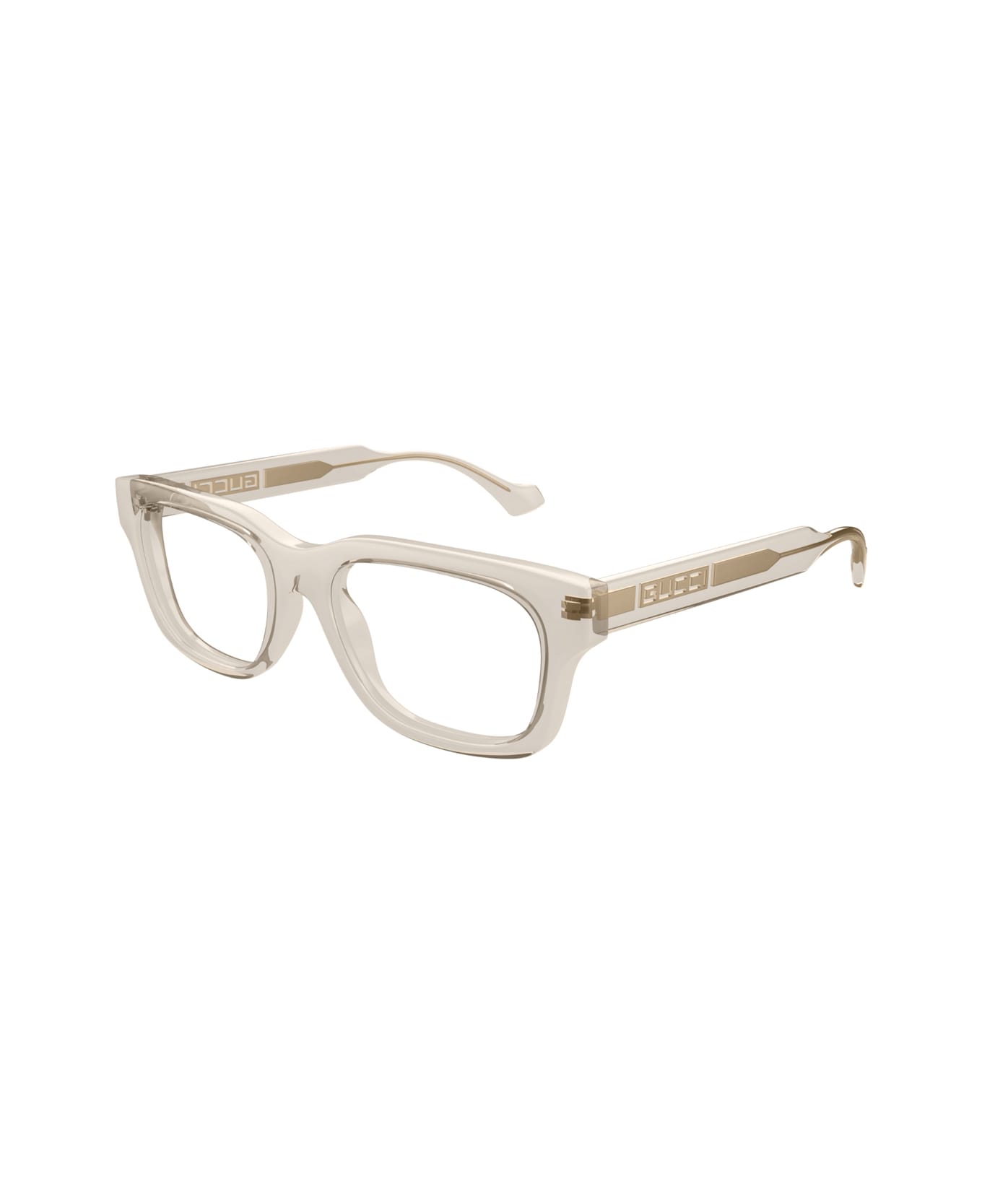 Gucci Eyewear Gucci Gg1731o Linea Lettering 004 Sage Green Trasparent Glasses - Trasparente