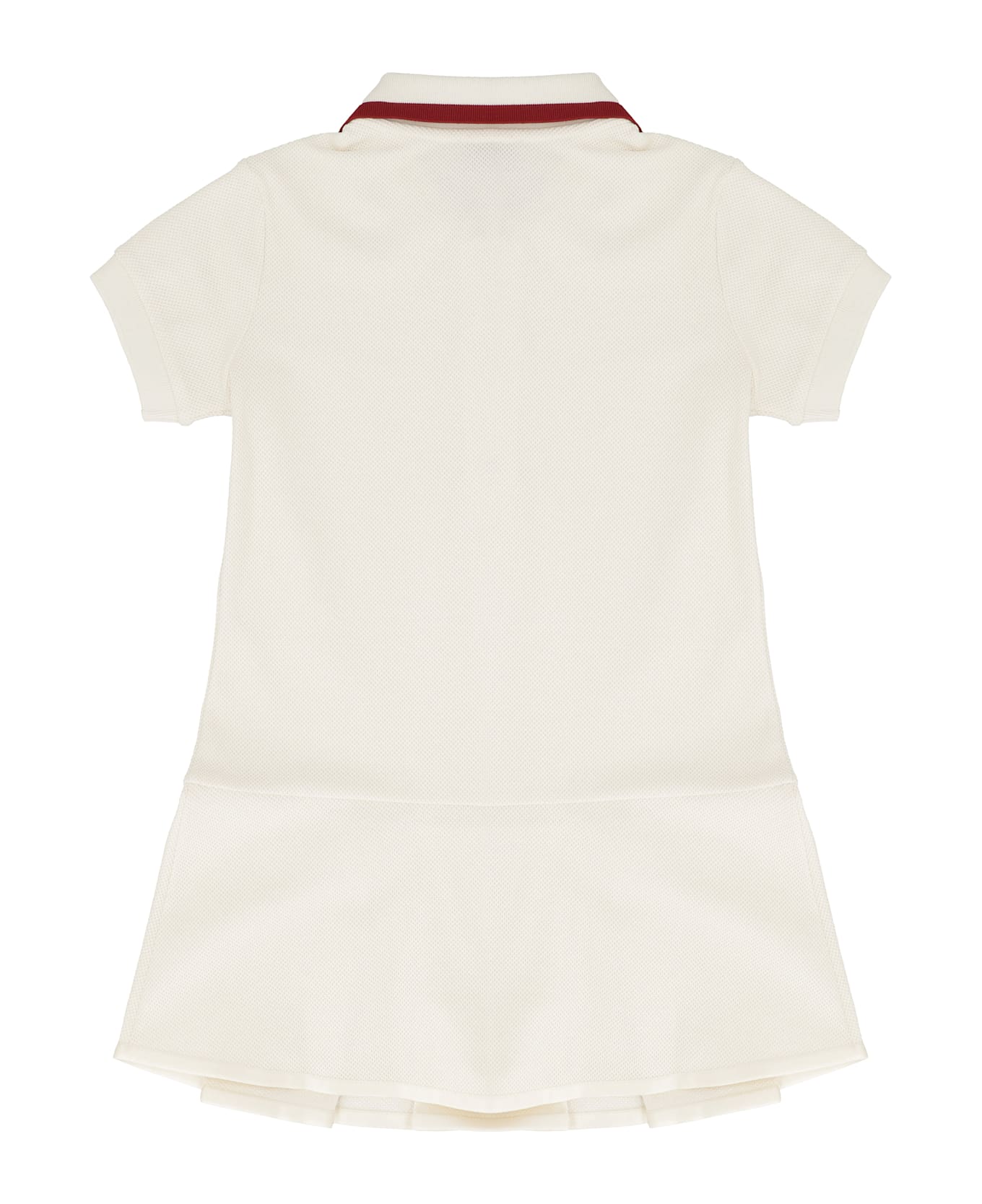 Moncler Cotton Pique Polo Dress - panna