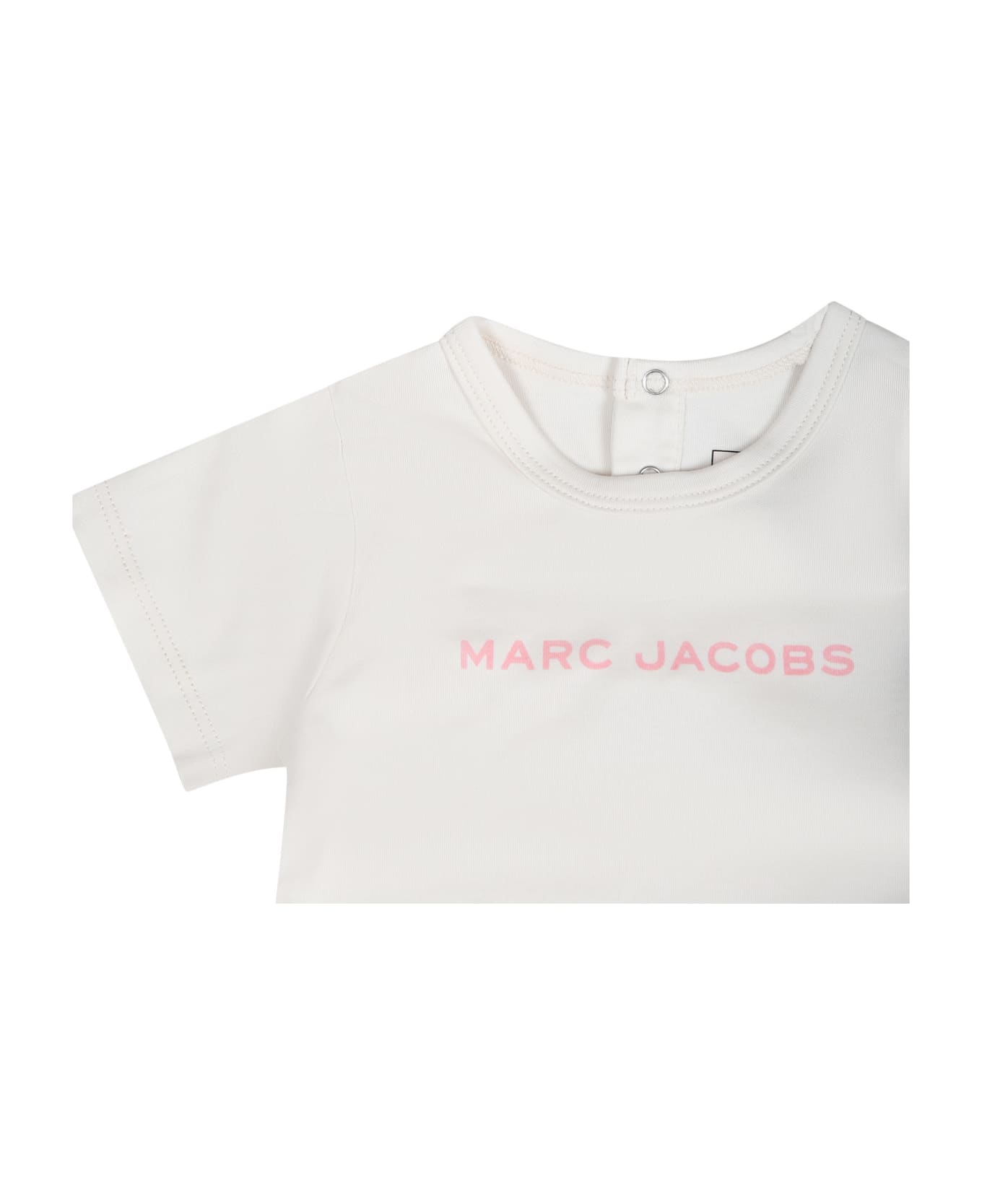 Marc Jacobs Pink Set For Baby Girl With Logo - Pink ボトムス