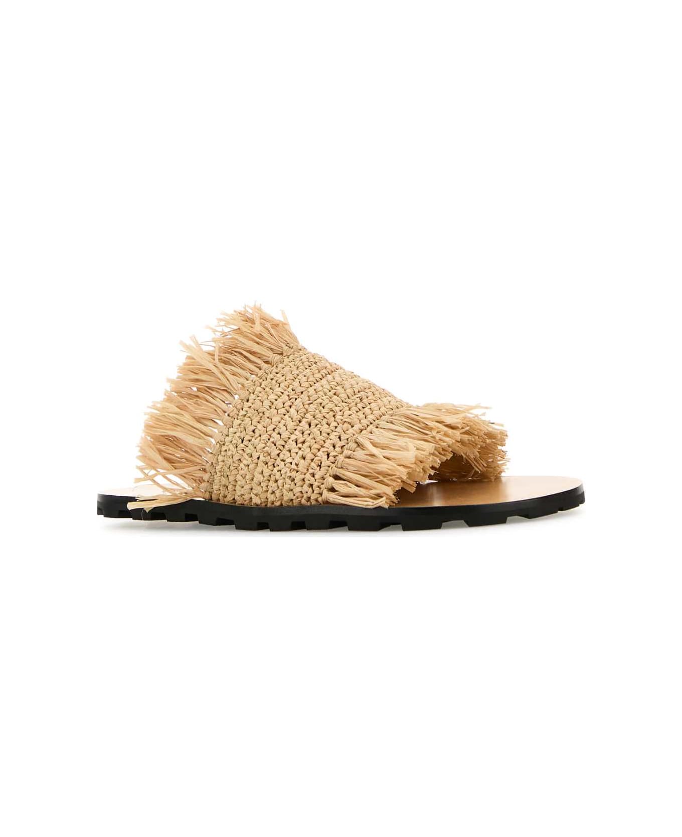 Jil Sander Raffia Slippers - 280