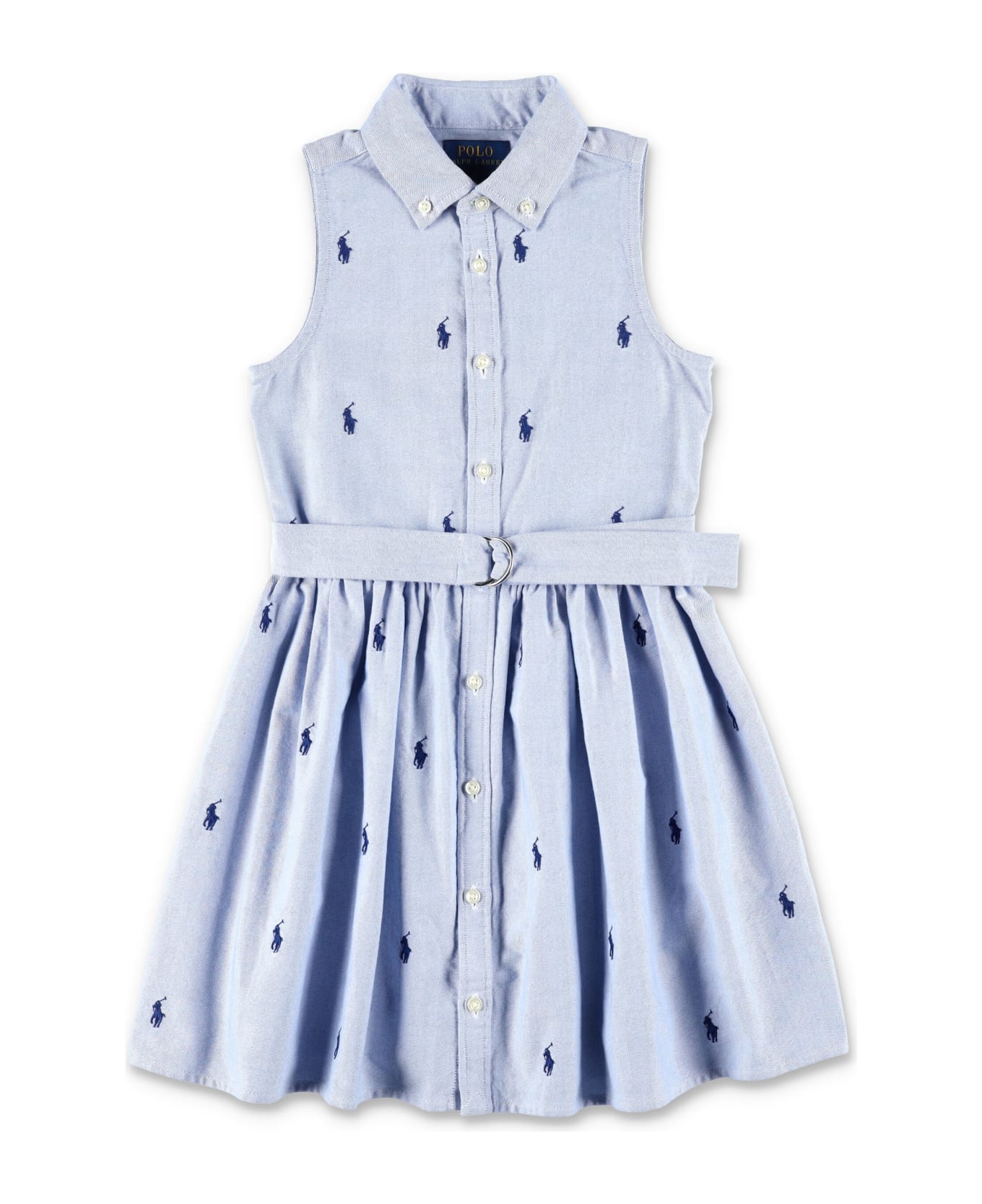 Polo Ralph Lauren Belted Oxford Shirtdress - Blu