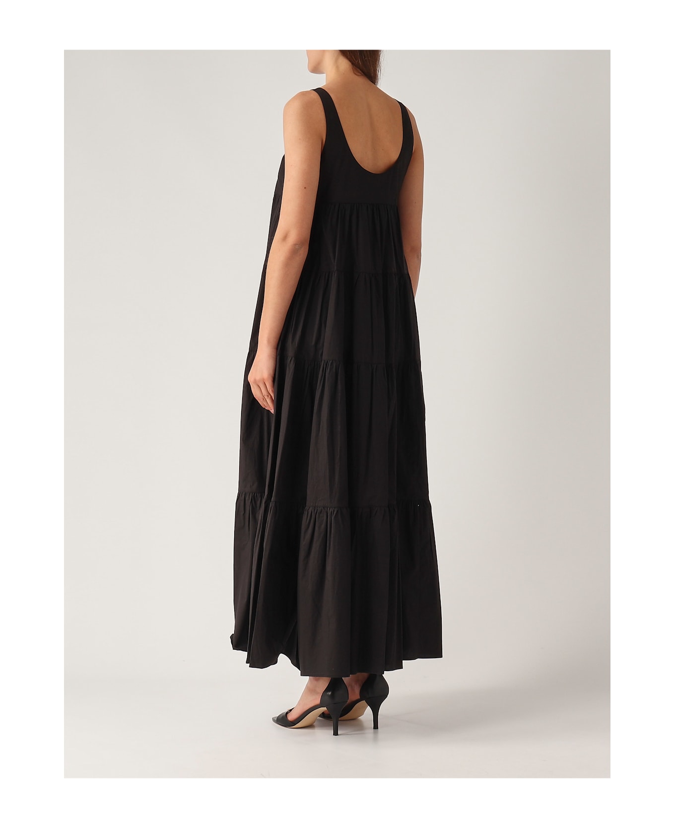 Michael Kors V Neck Tier Dress Dress - NERO